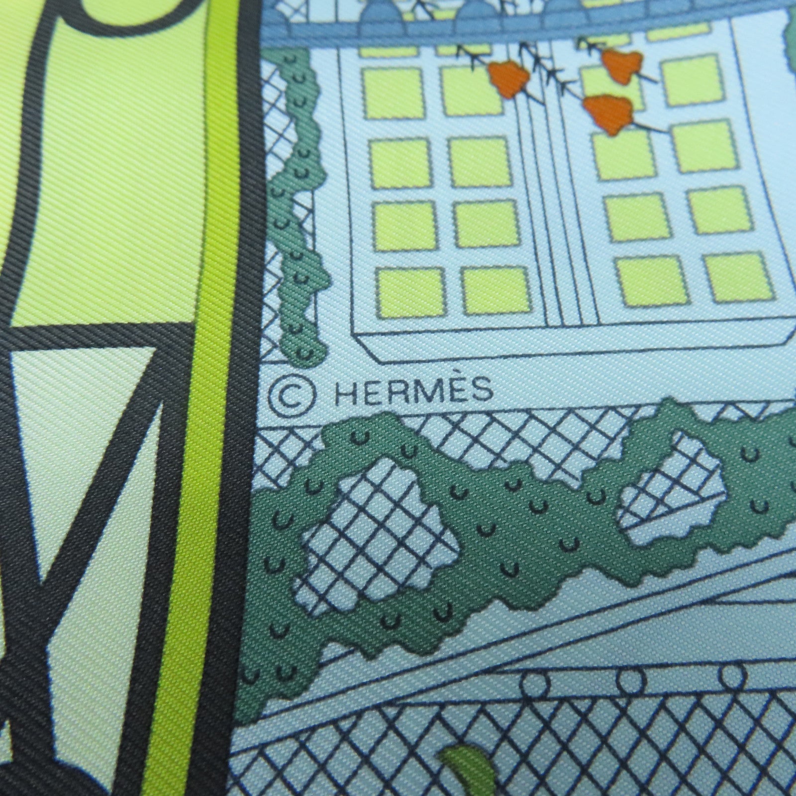 HERMES 丝质Scarf丝巾黄色/彩色
