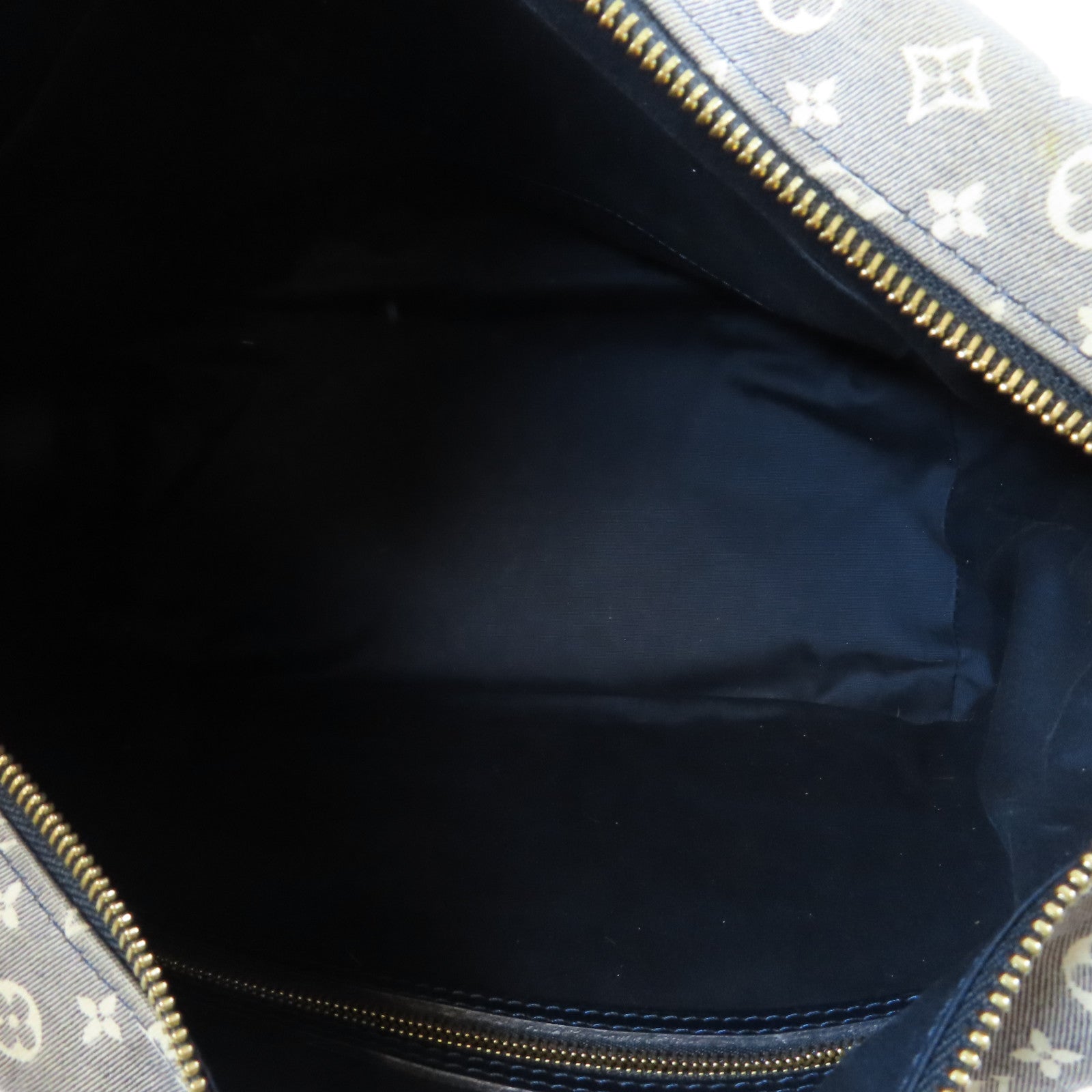 LOUIS VUITTON 帆布Balladr MM金扣肩背袋藍色/白色