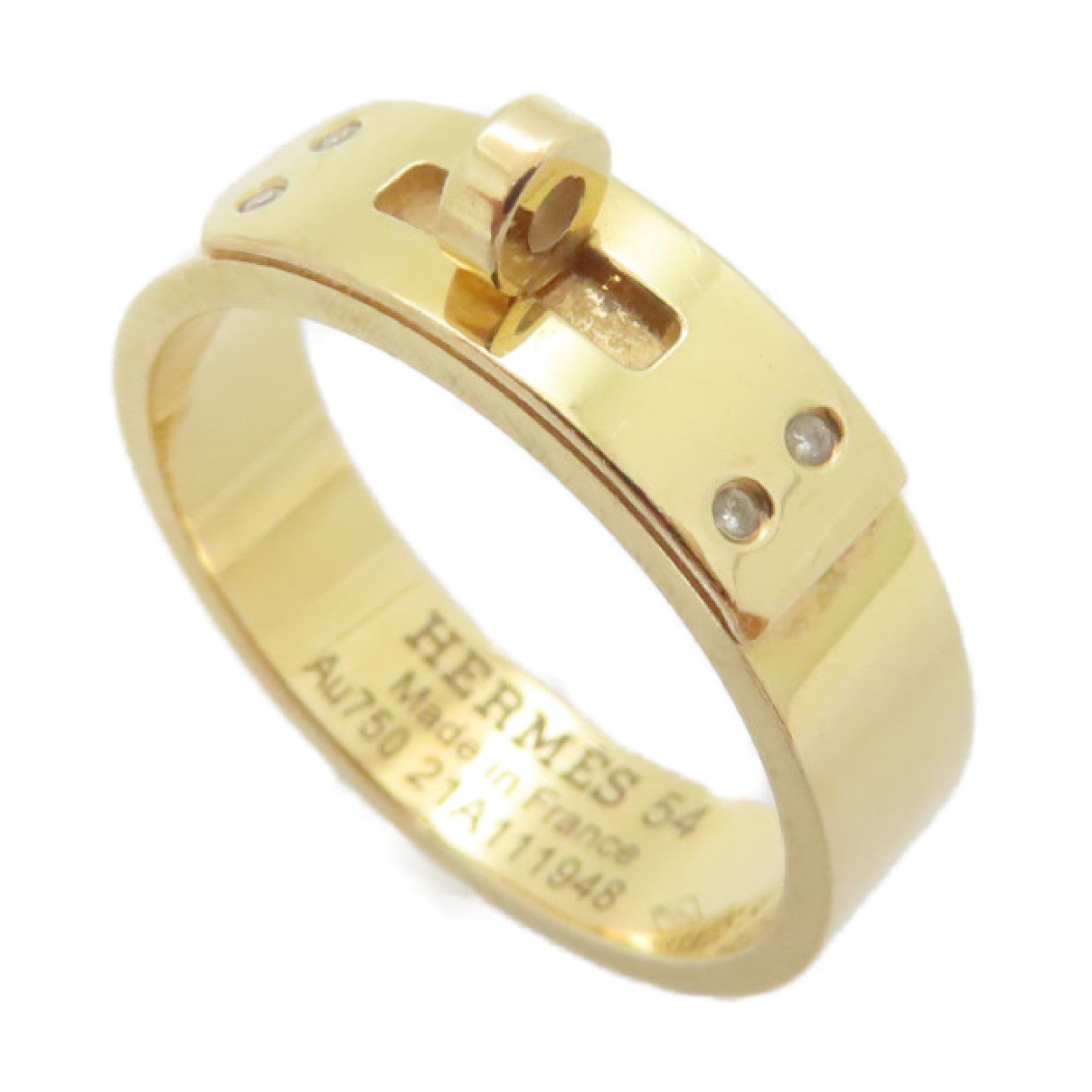 HERMES 18K Rose Gold Kelly Ring US#6.5