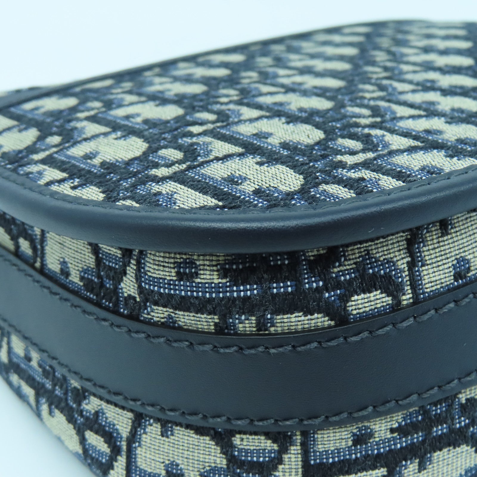 Dior 帆布Shoulder Bag金扣肩背袋黑色/米色/藍色