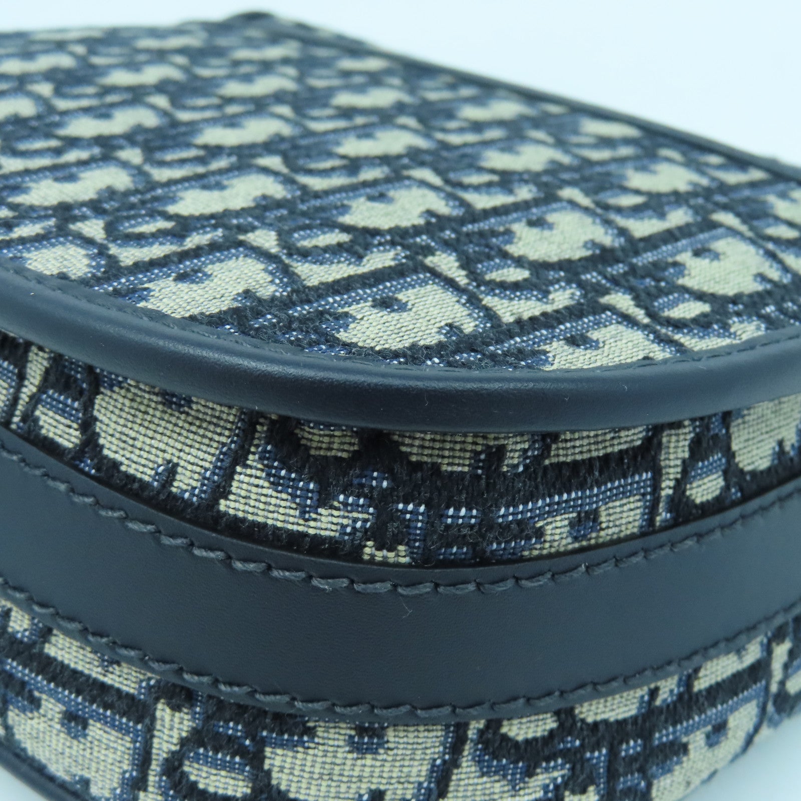 Dior 帆布Shoulder Bag金扣肩背袋黑色/米色/藍色