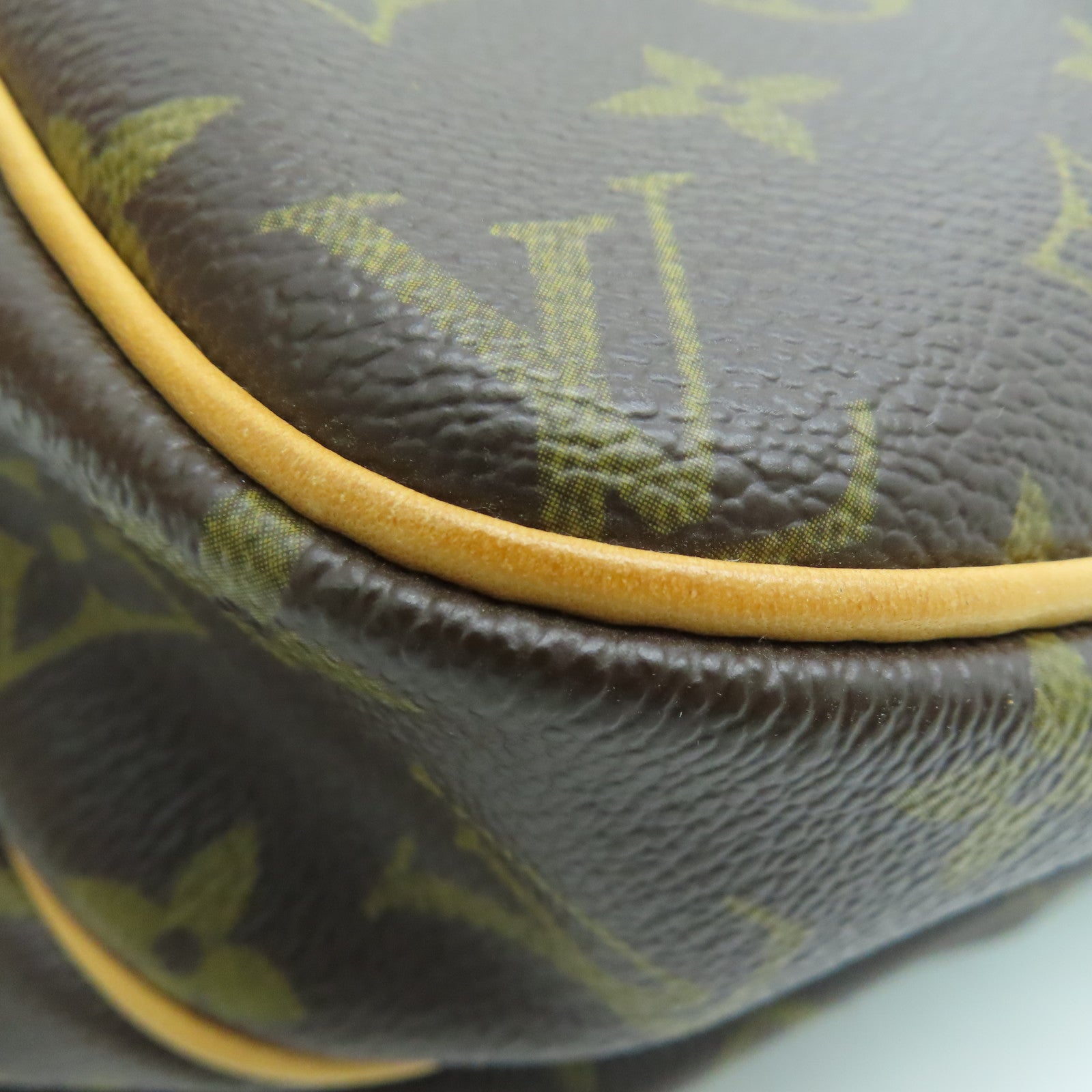 LOUIS VUITTON Monogram Reporter PM金扣肩背袋啡色