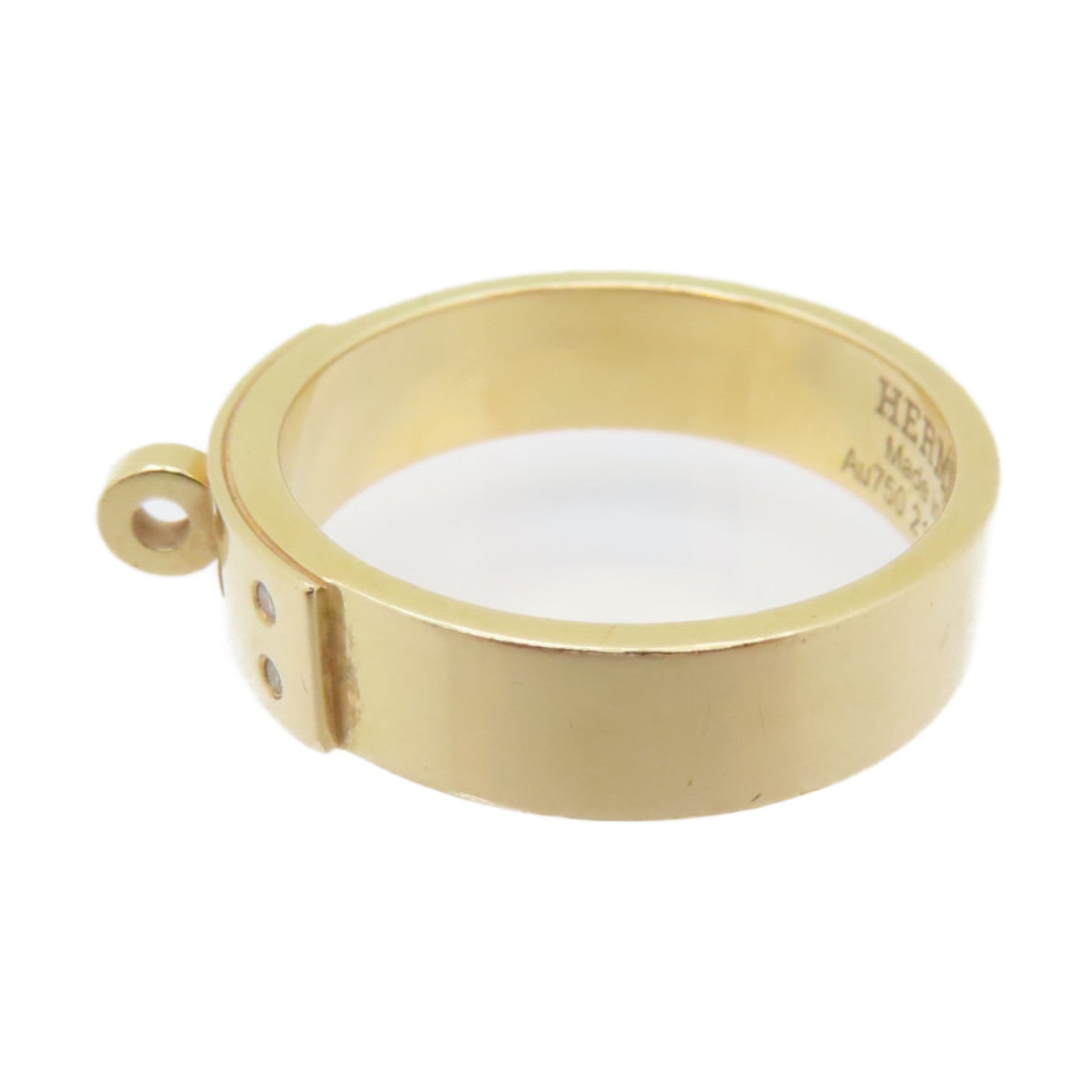 HERMES 18K Rose Gold Kelly Ring US#6.5