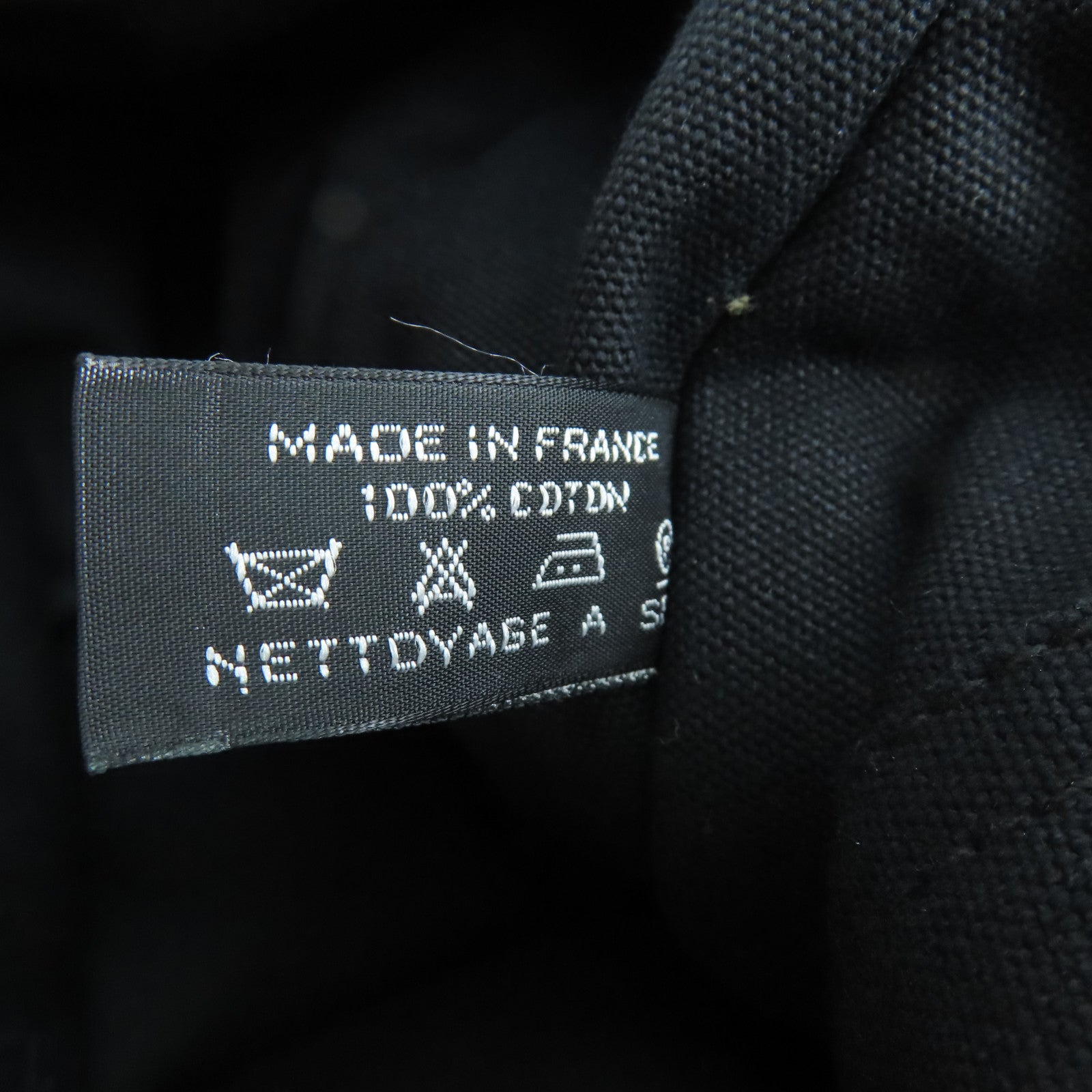 HERMES 帆布Fourre-Tout 銀扣手挽袋黑色