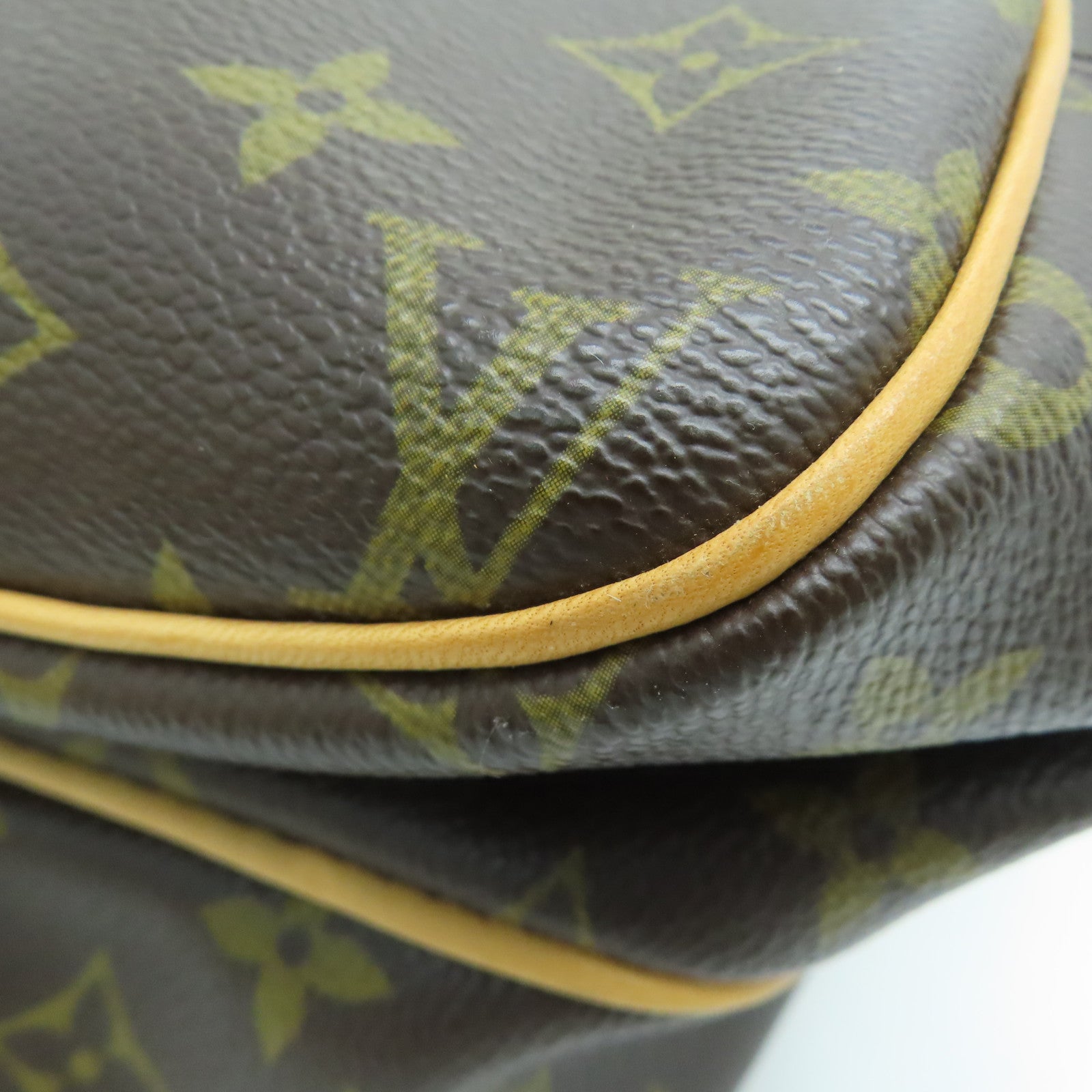 LOUIS VUITTON Monogram Reporter PM金扣肩背袋啡色