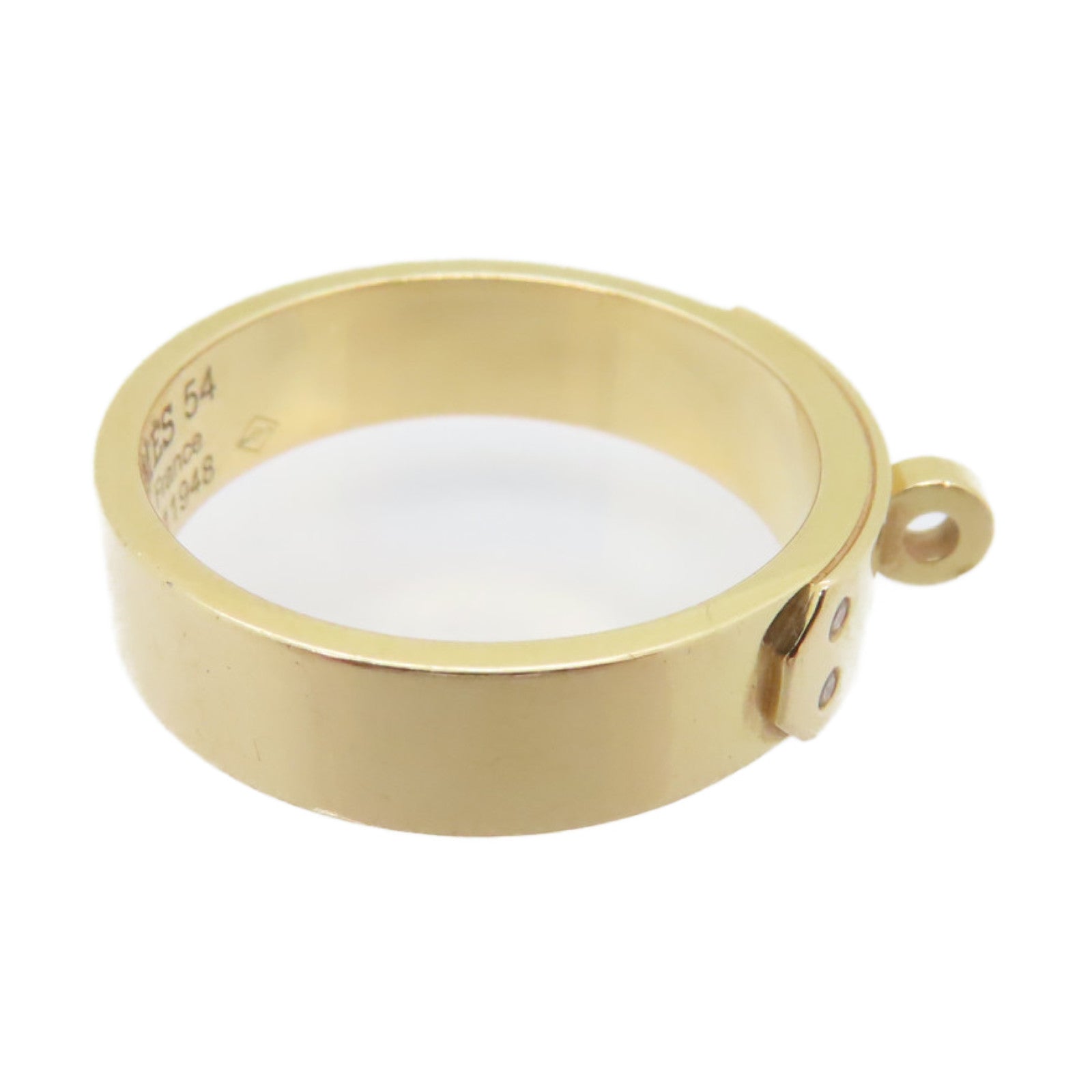 HERMES 18K Rose Gold Kelly Ring US#6.5
