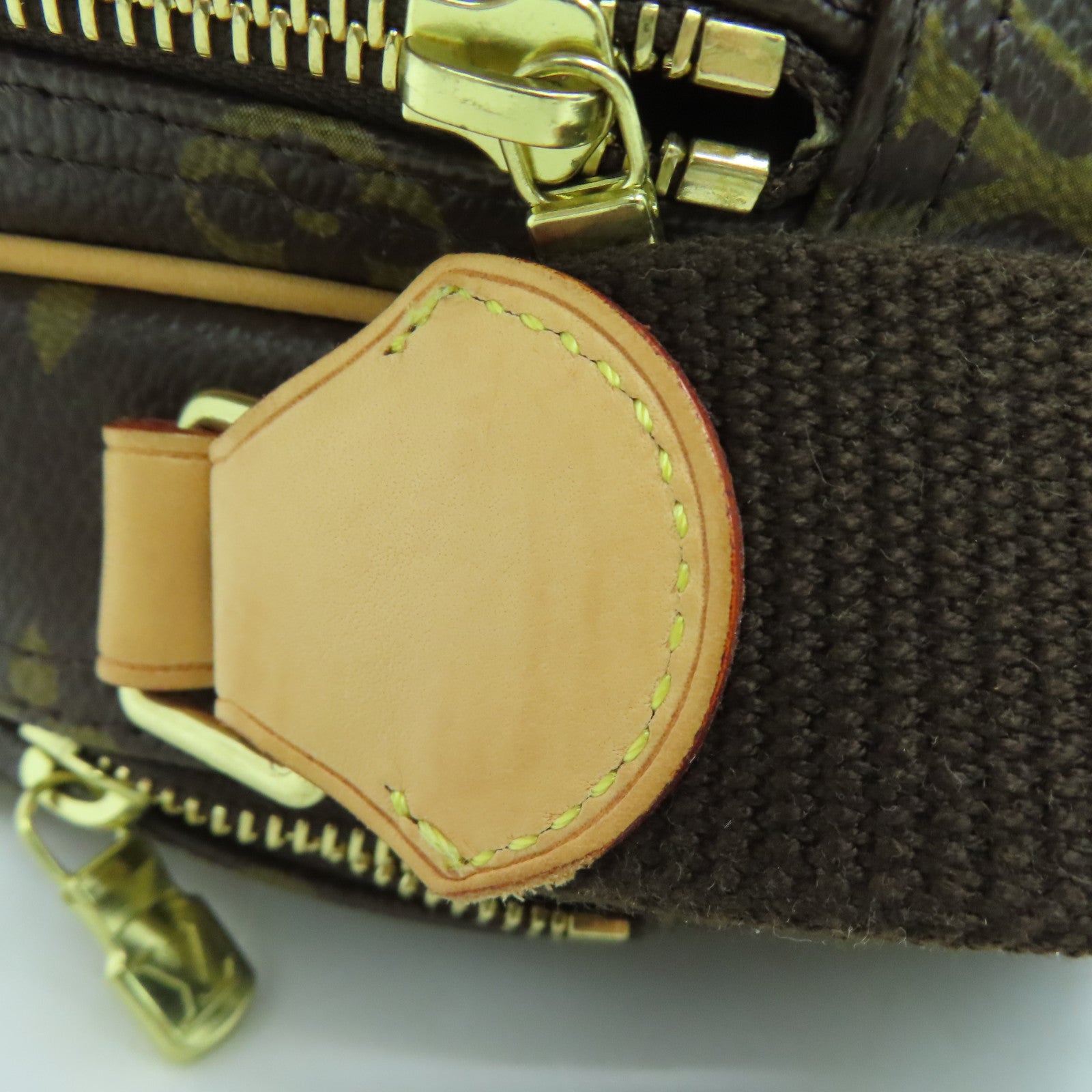LOUIS VUITTON Monogram Reporter PM金扣肩背袋啡色