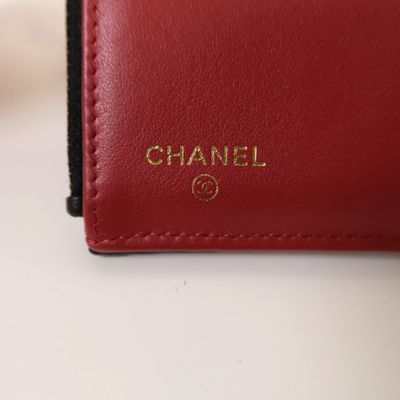 CHANEL 菱格羊皮皮革Chanel 19 Small Flap Wallet金扣錢包黑色