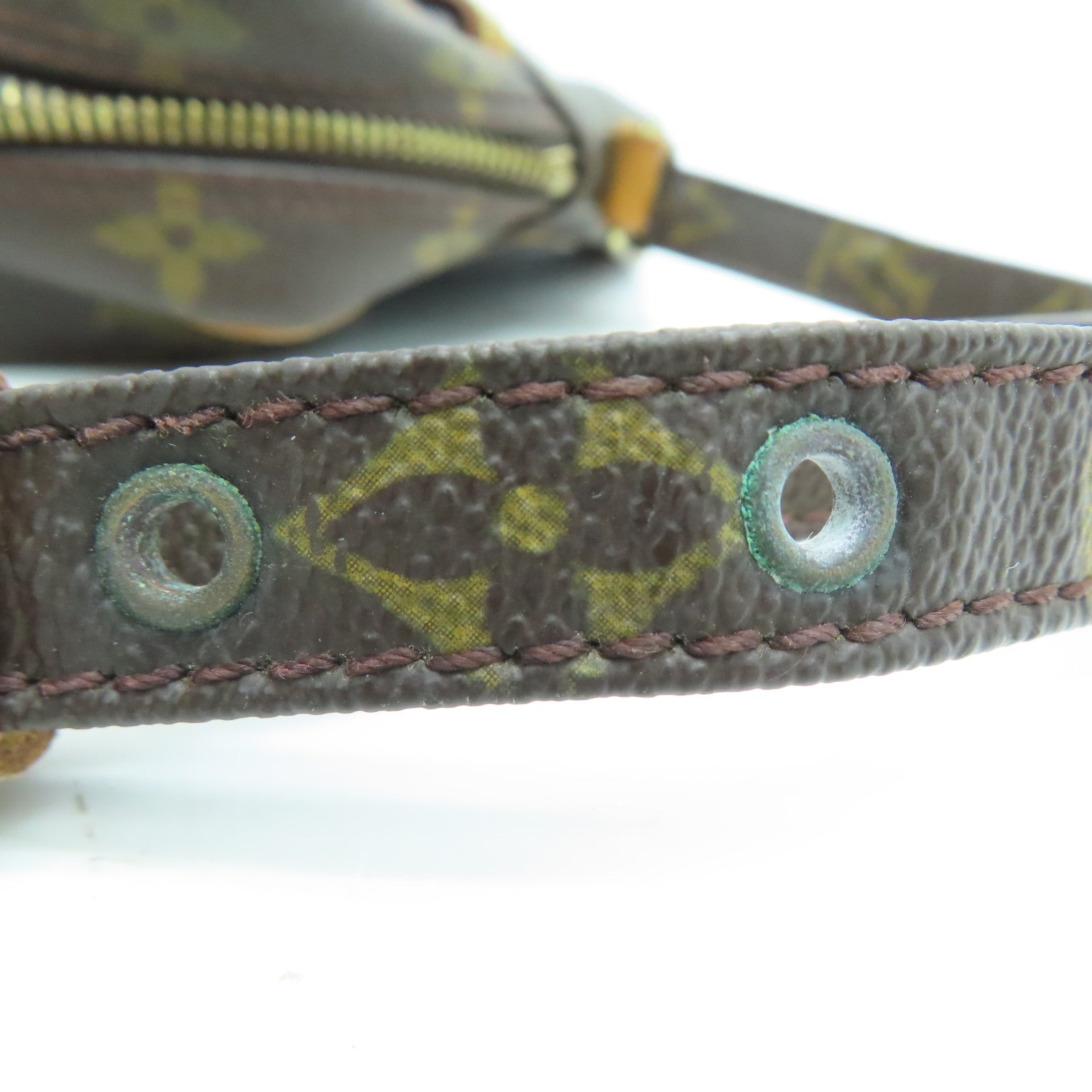 LOUIS VUITTON Monogram Danube金扣肩背袋啡色