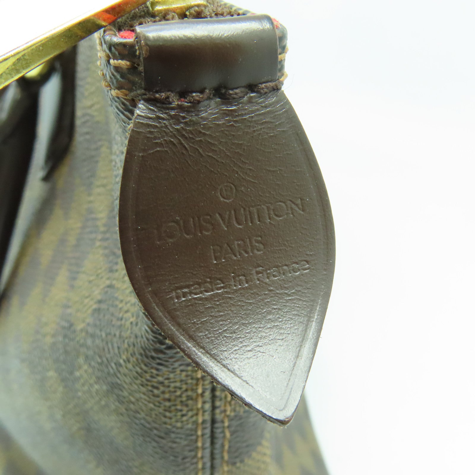 LOUIS VUITTON Damier Ebene Saleya PM金扣手挽袋啡色