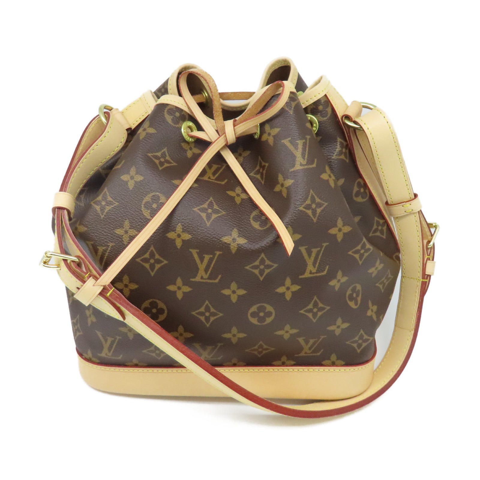 LOUIS VUITTON Monogram Petit Noe金扣肩背袋啡色