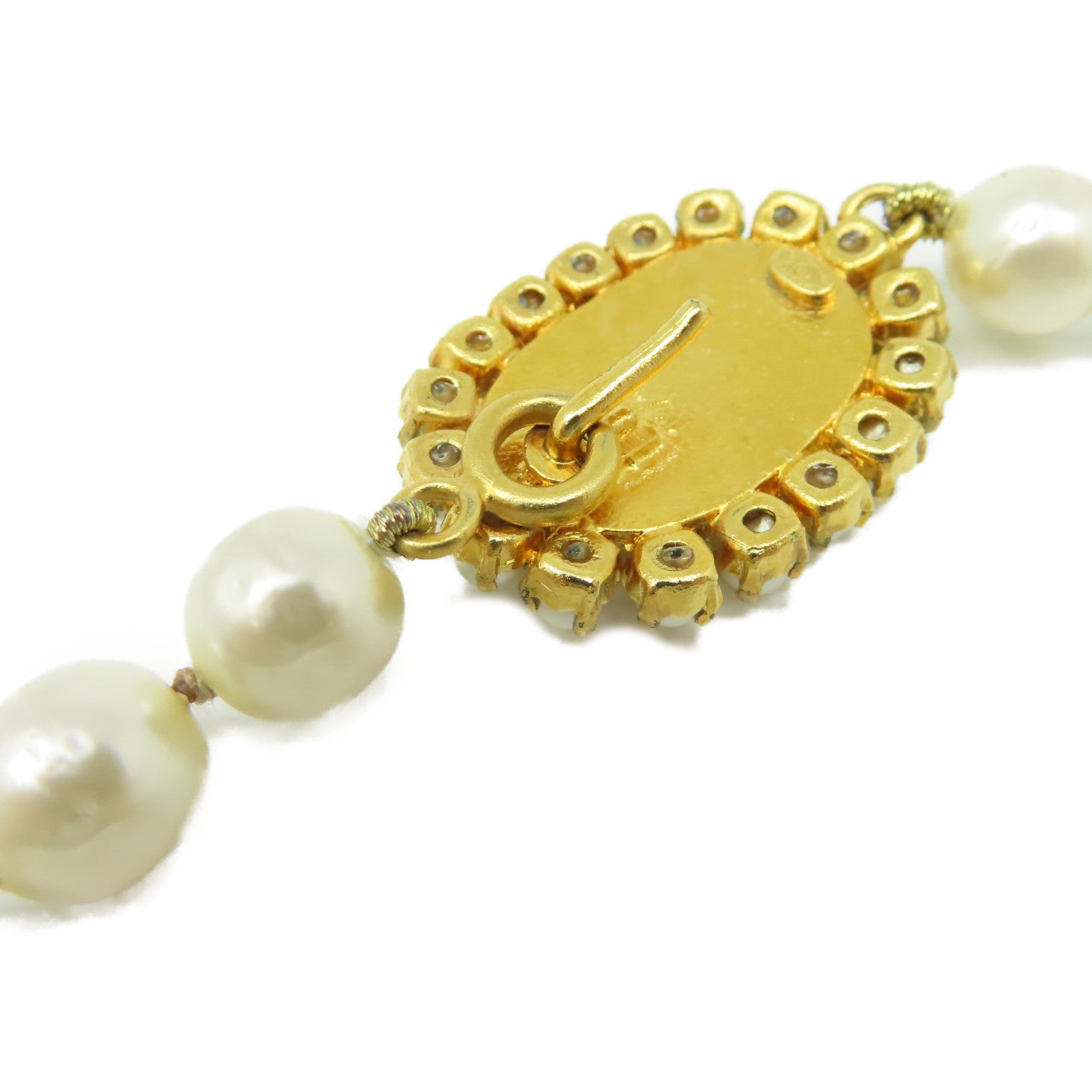 CHANEL 金屬/仿珍珠Necklace項鍊珍珠色/金色