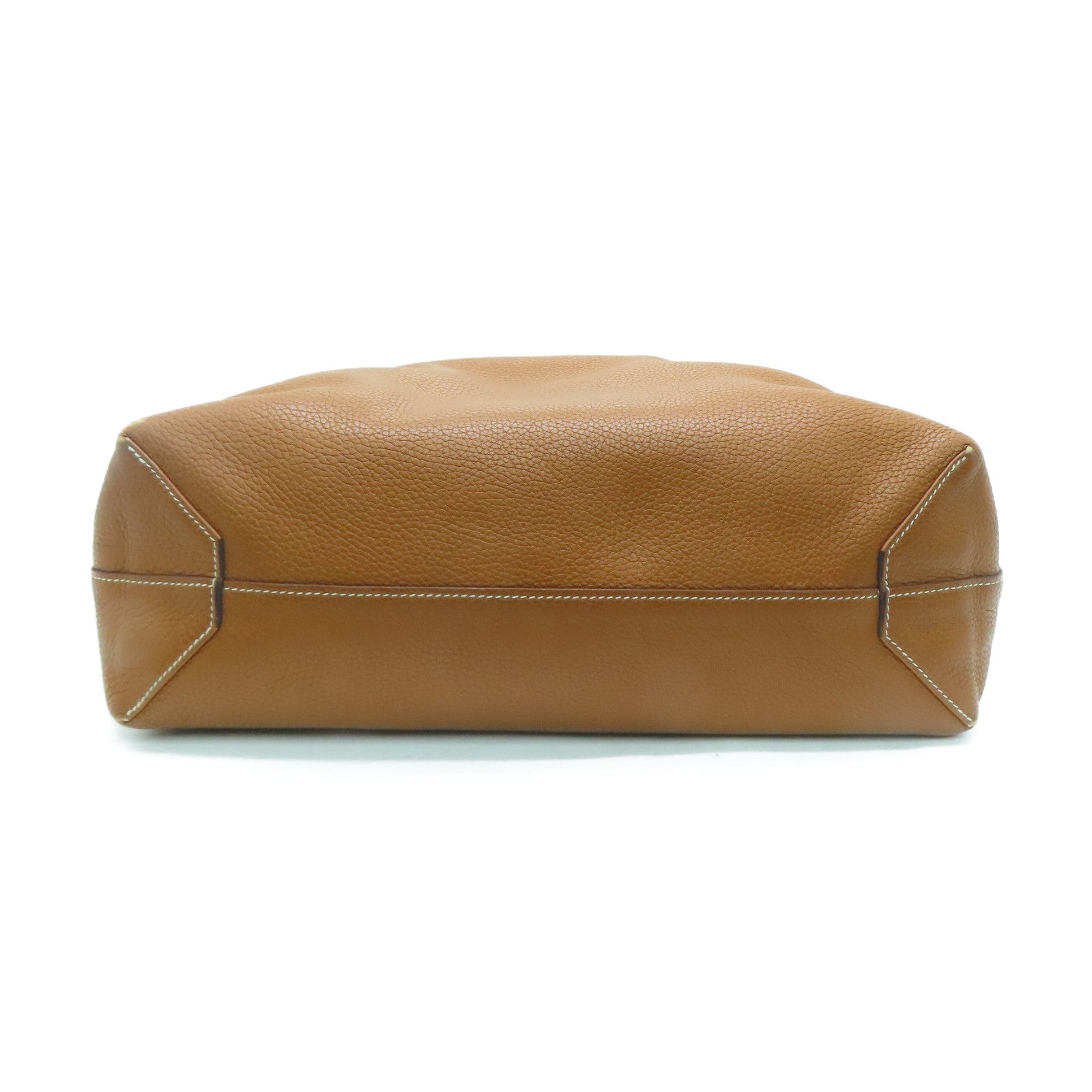 HERMES Clemence皮革Double Sens 45手挽袋Gold金色/Capucine橙色