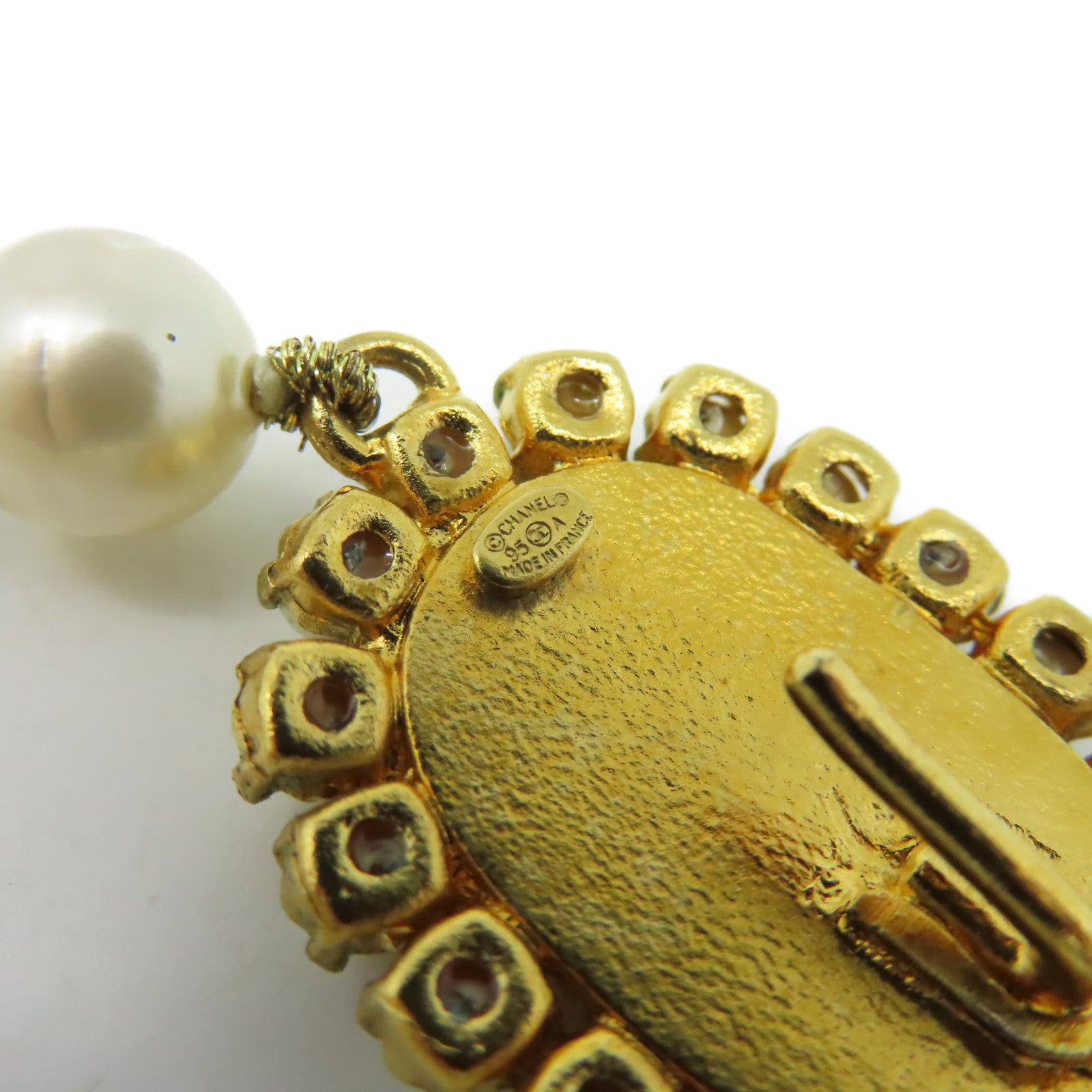 CHANEL 金屬/仿珍珠Necklace項鍊珍珠色/金色