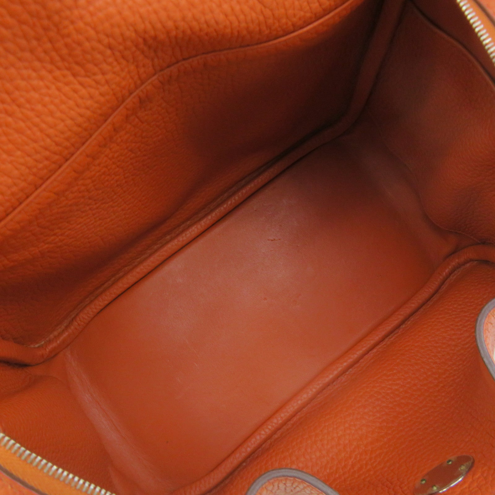 HERMES Clemence皮革Lindy 26 2Way Shoulder Bag银扣手挽肩背两用袋Orange橙色