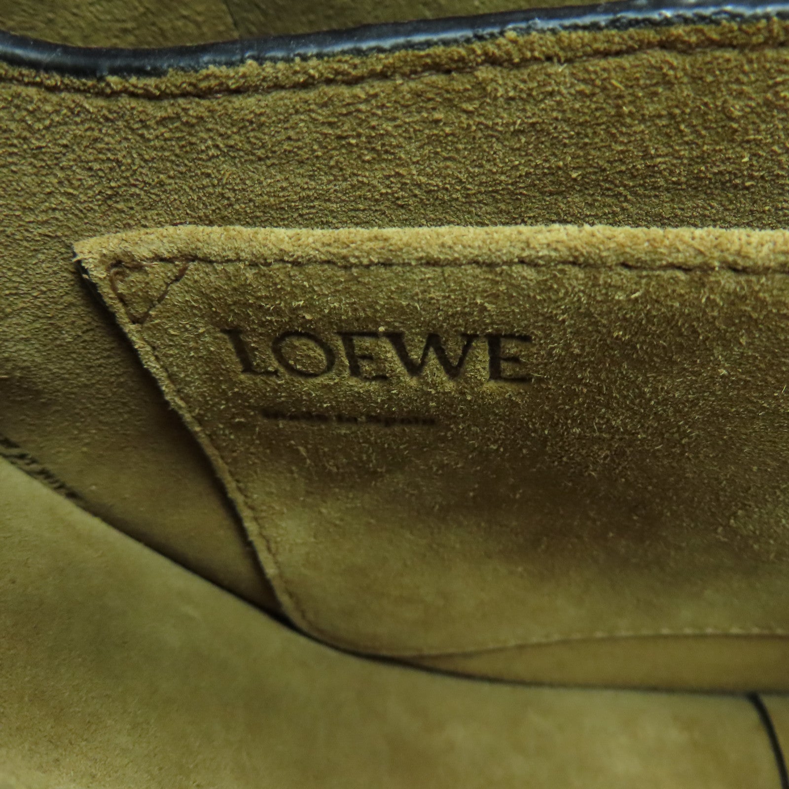 LOEWE 牛皮皮革Gate金扣肩背袋啡色