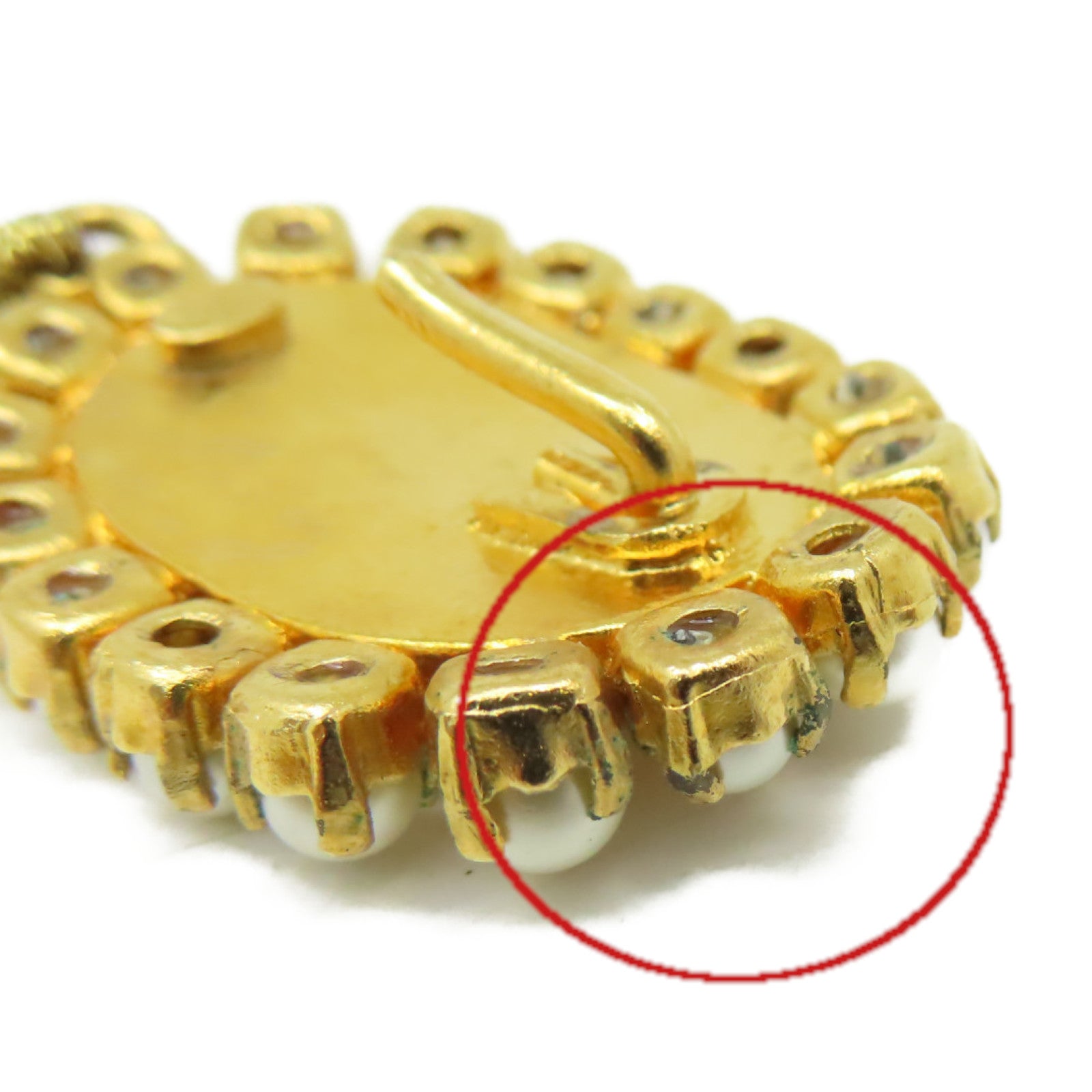 CHANEL 金屬/仿珍珠Necklace項鍊珍珠色/金色