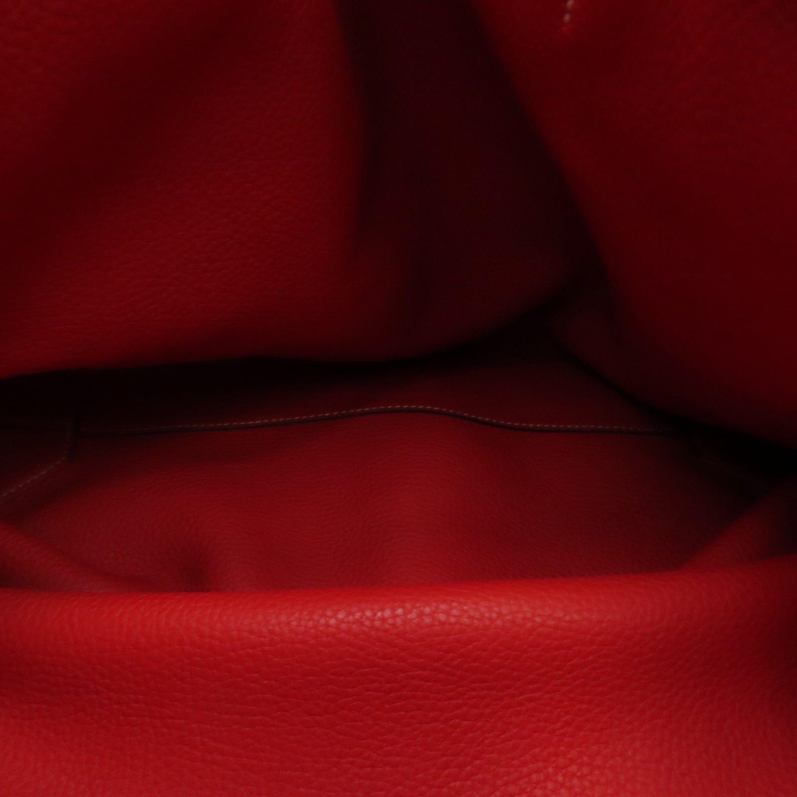 HERMES Clemence皮革Double Sens 45手挽袋Gold金色/Capucine橙色