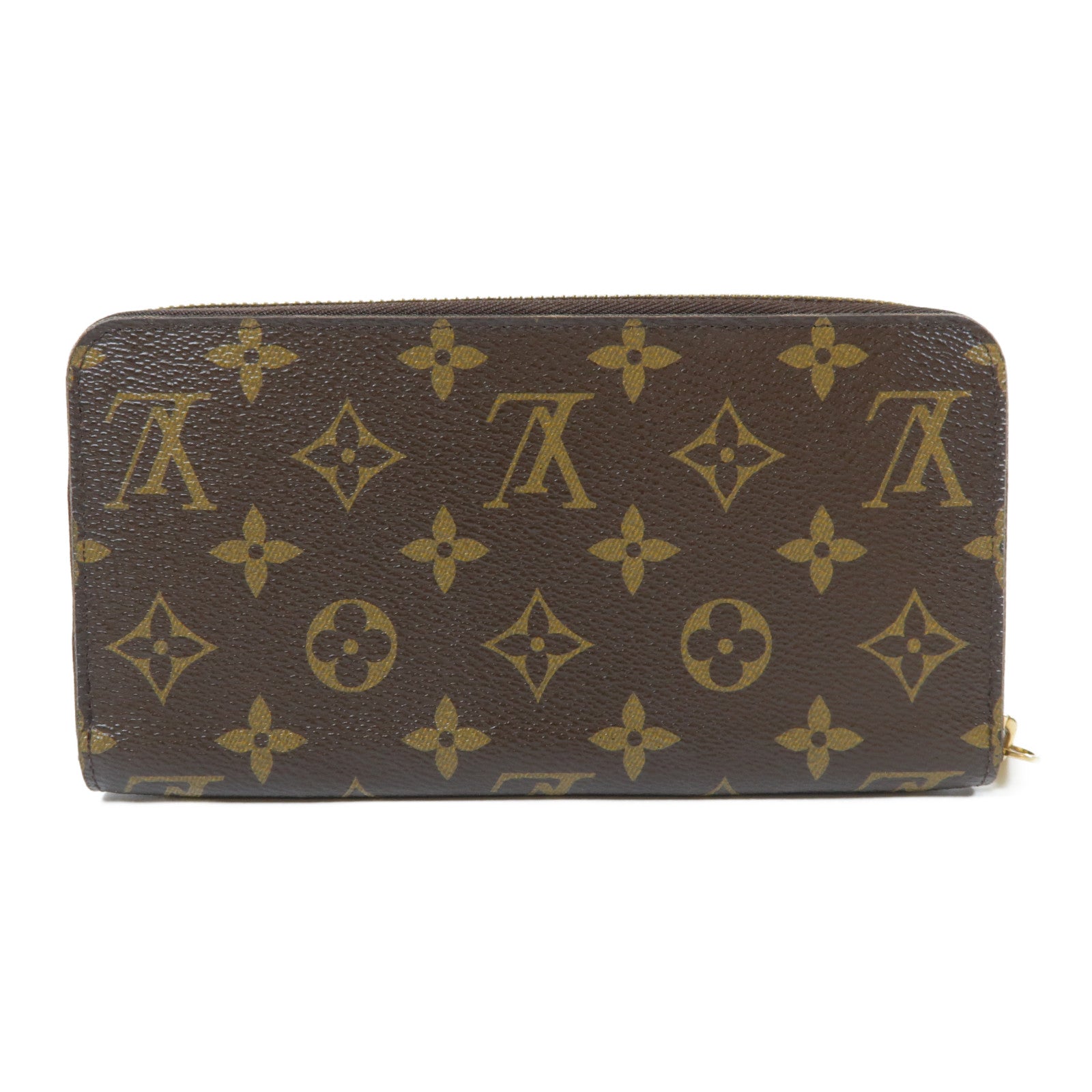 LOUIS VUITTON Monogram V Line Zippy Long Wallet金扣長錢包啡色/藍色