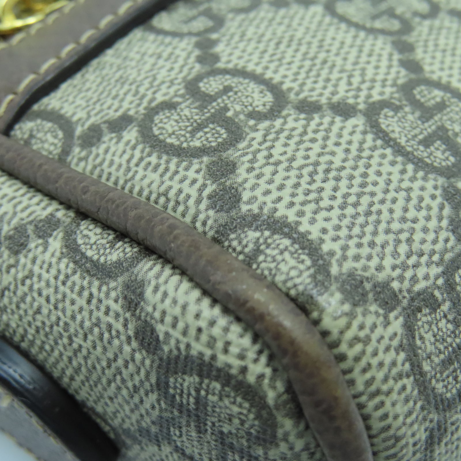 GUCCI 塗層帆布Ophidia GG Supreme金扣肩背袋棕色