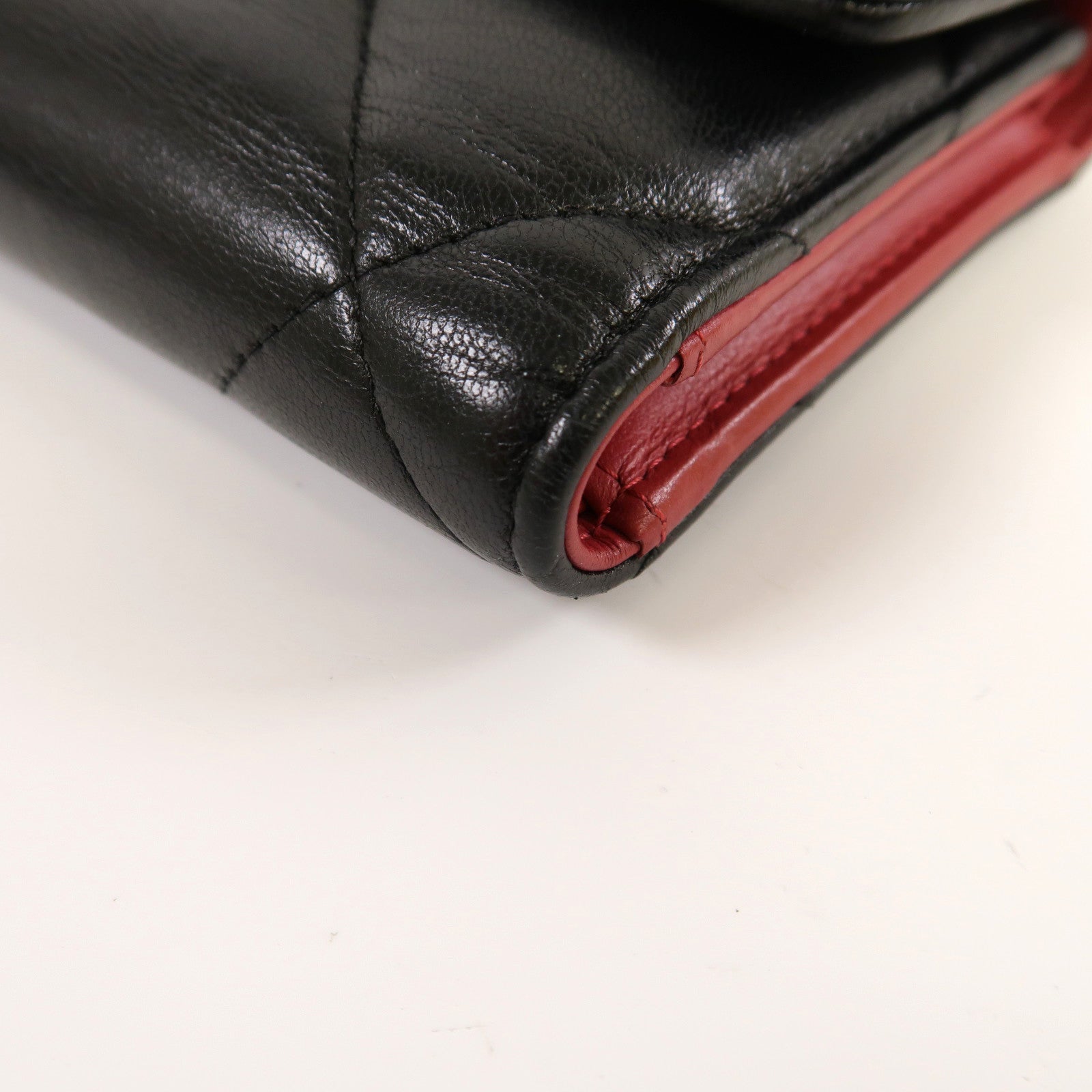 CHANEL 菱格羊皮皮革Chanel 19 Small Flap Wallet金扣錢包黑色