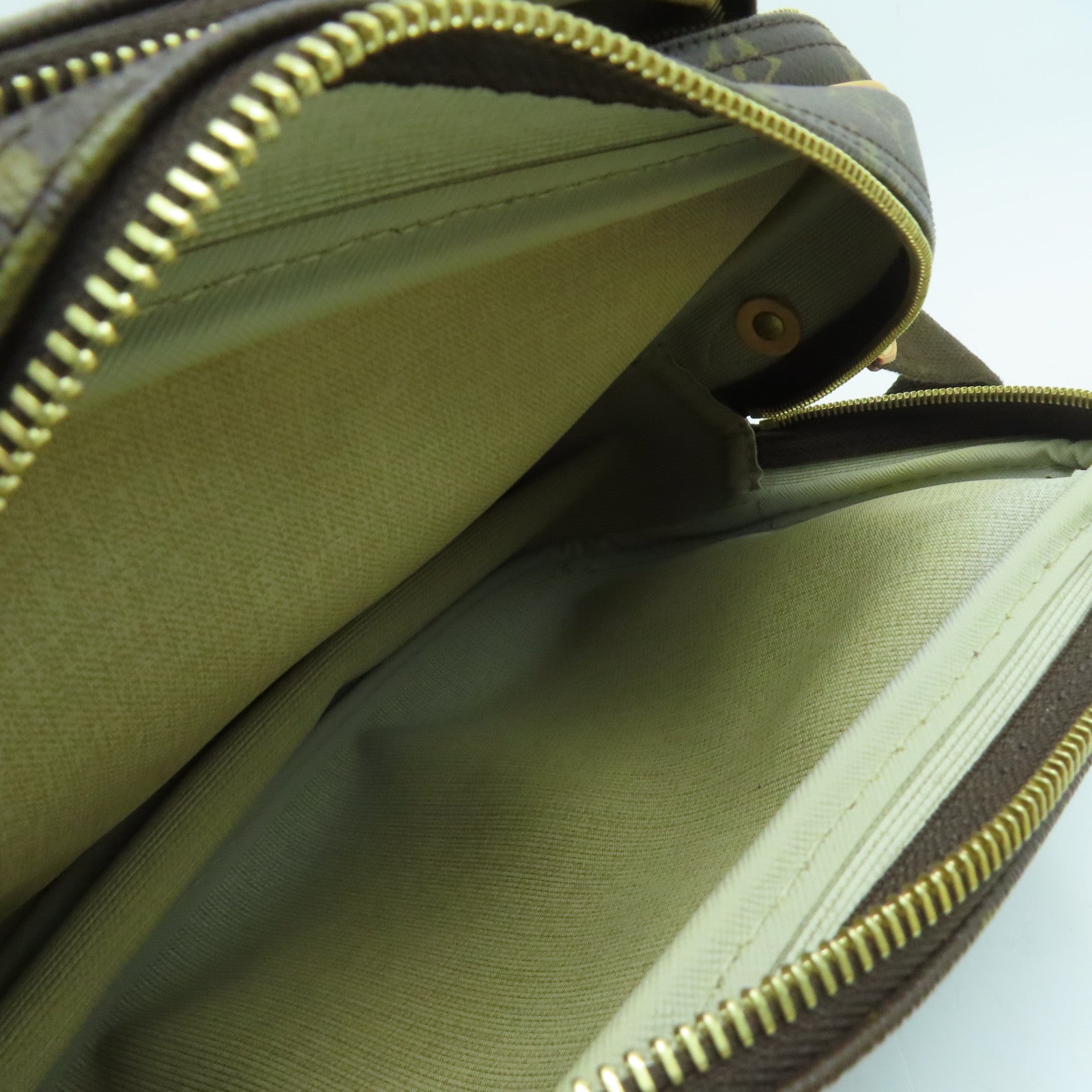 LOUIS VUITTON Monogram Reporter PM金扣肩背袋啡色