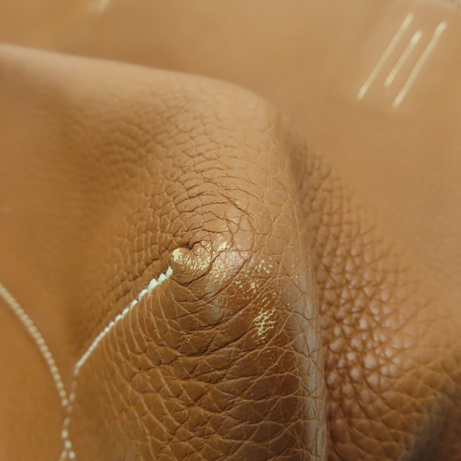 HERMES Clemence皮革Double Sens 45手挽袋Gold金色/Capucine橙色