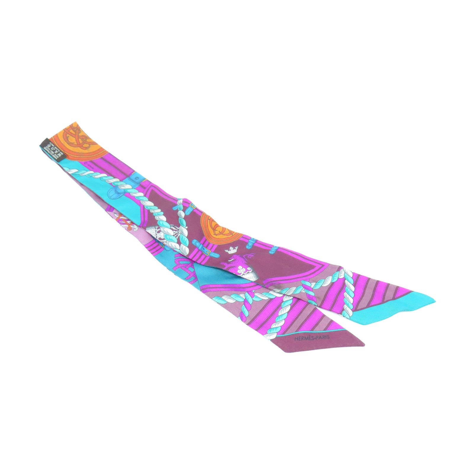 HERMES Silk Twilly Scarf Multicolor