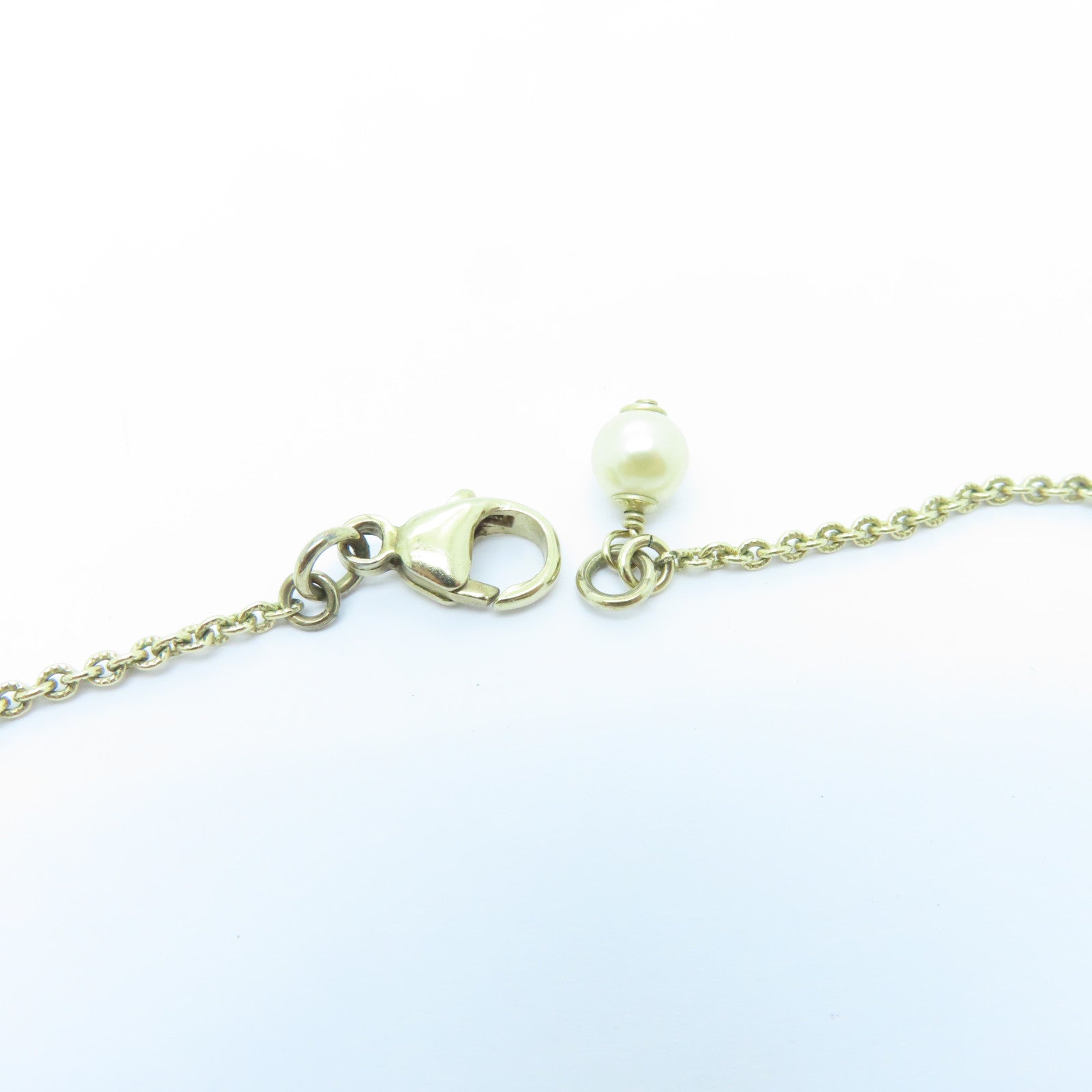 CHANEL Metal/PVC Necklaces Gold/White
