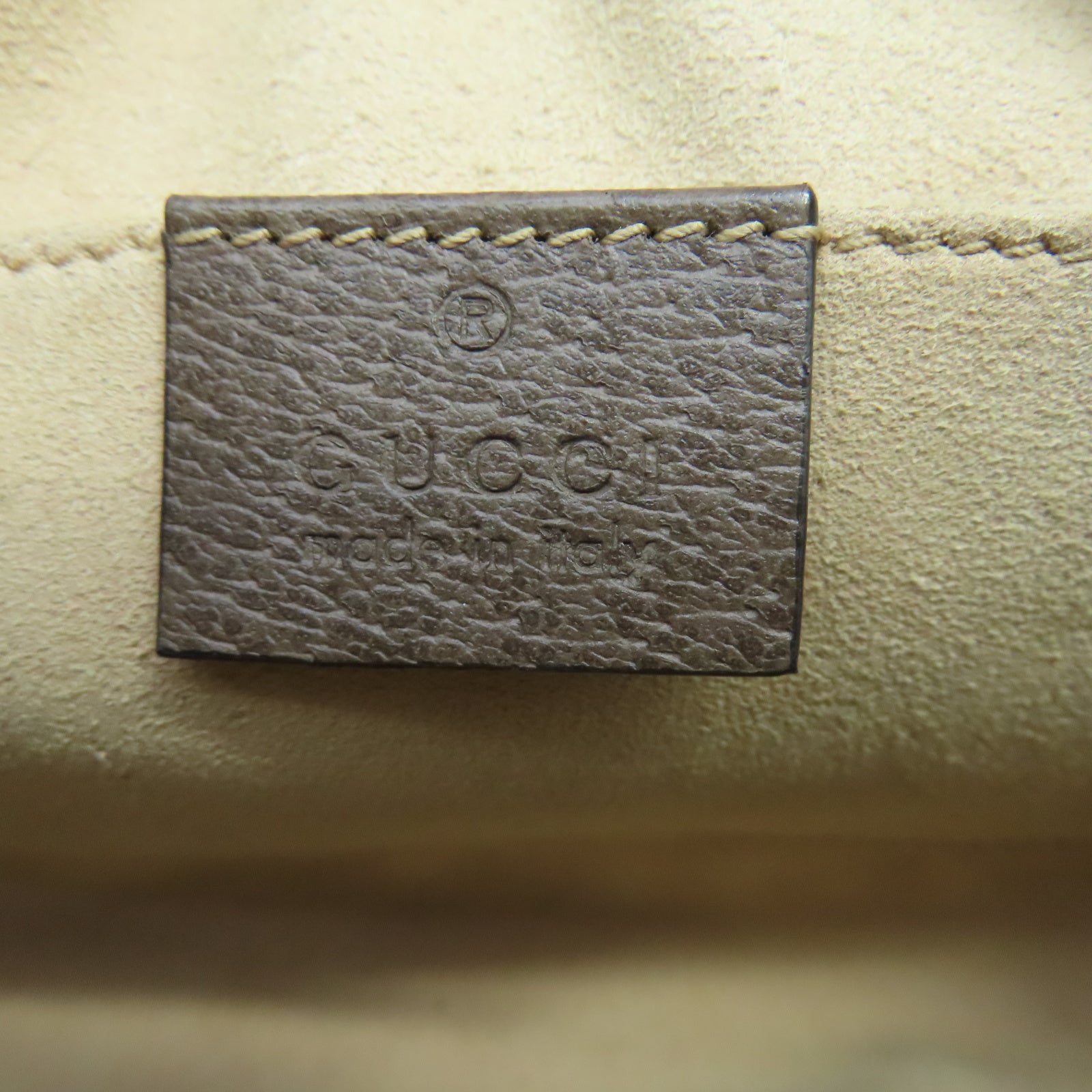 GUCCI 塗層帆布Ophidia GG Supreme金扣肩背袋棕色