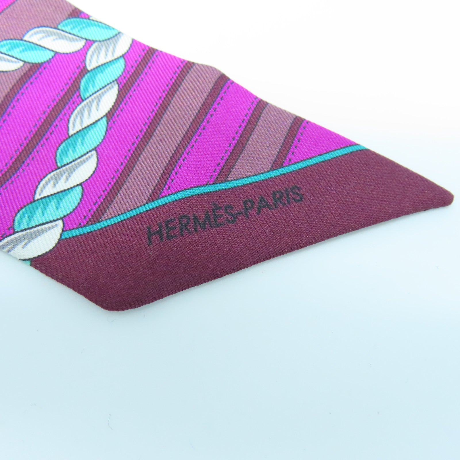 HERMES Silk Twilly Scarf Multicolor