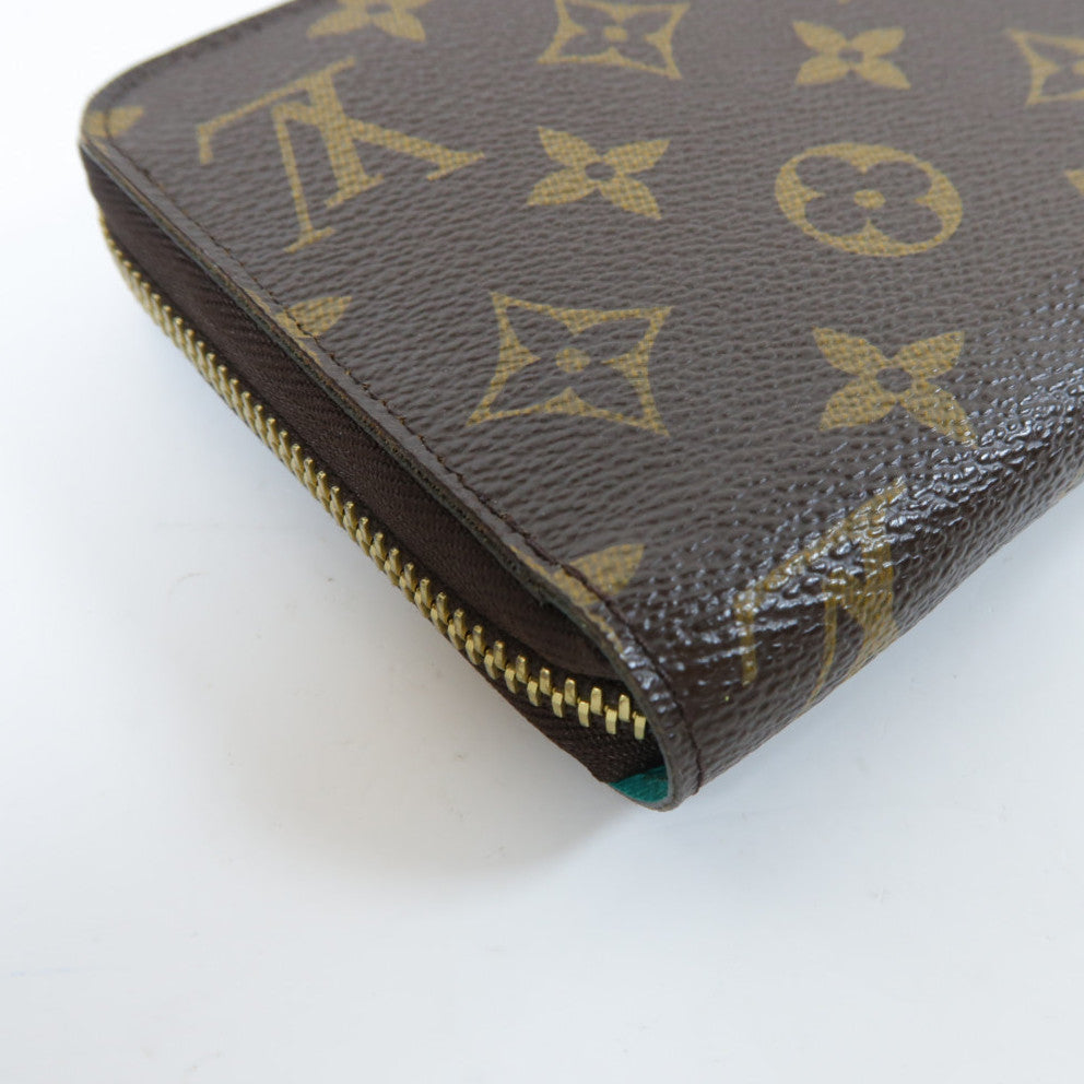 LOUIS VUITTON Monogram V Line Zippy Long Wallet金扣長錢包啡色/藍色