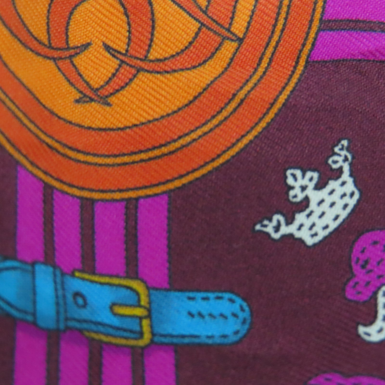 HERMES Silk Twilly Scarf Multicolor