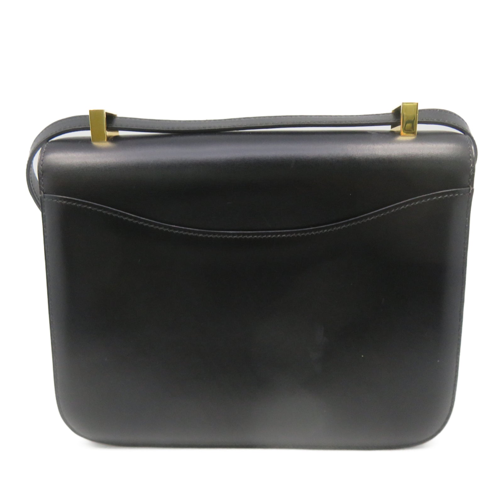 HERMES 【激減優惠】Box Calf皮革Constance 24金扣肩背袋黑色