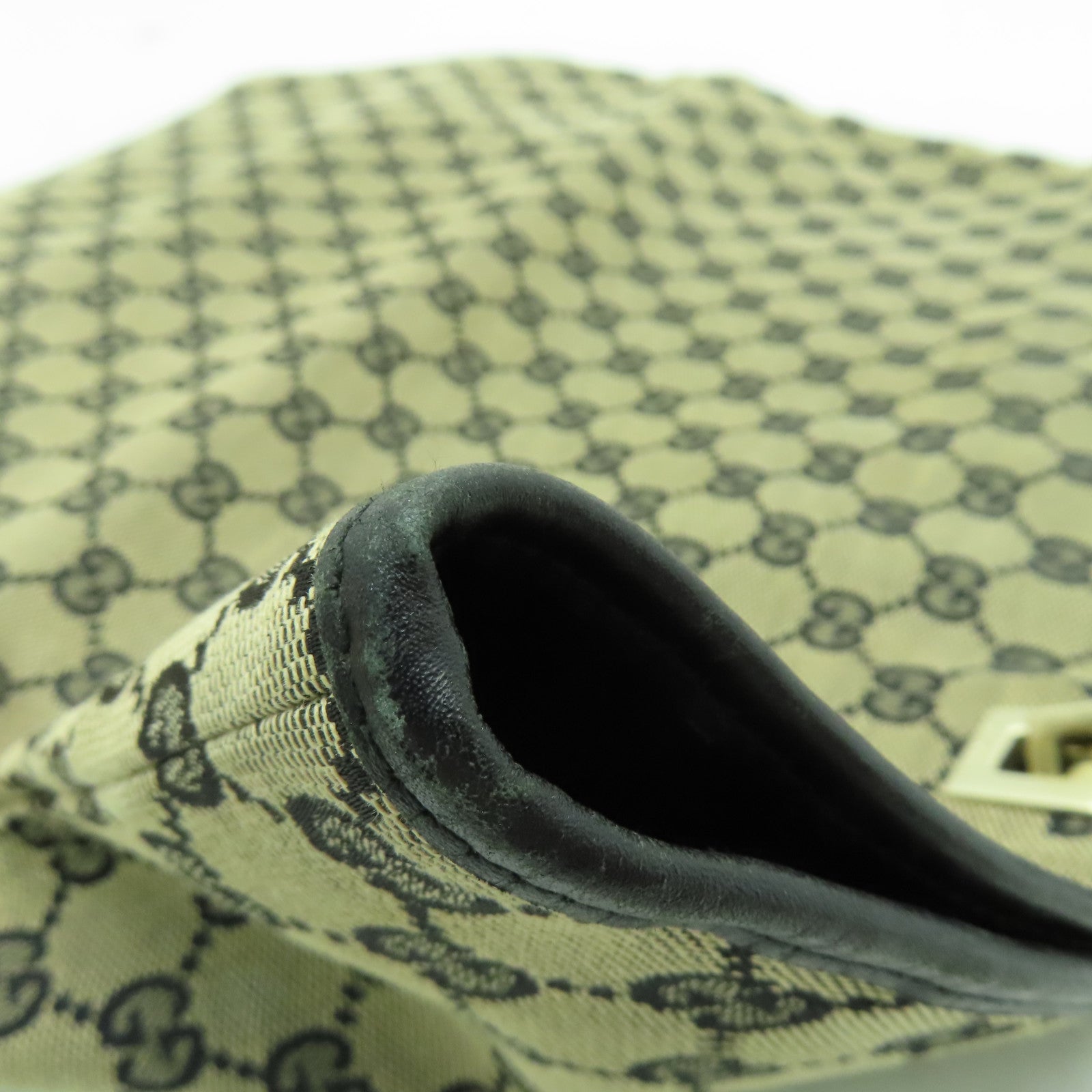 GUCCI 帆布Tote Bag銀扣手挽袋深藍色