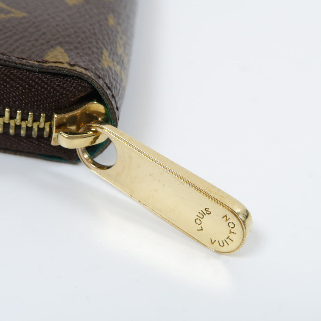 LOUIS VUITTON Monogram V Line Zippy Long Wallet金扣長錢包啡色/藍色