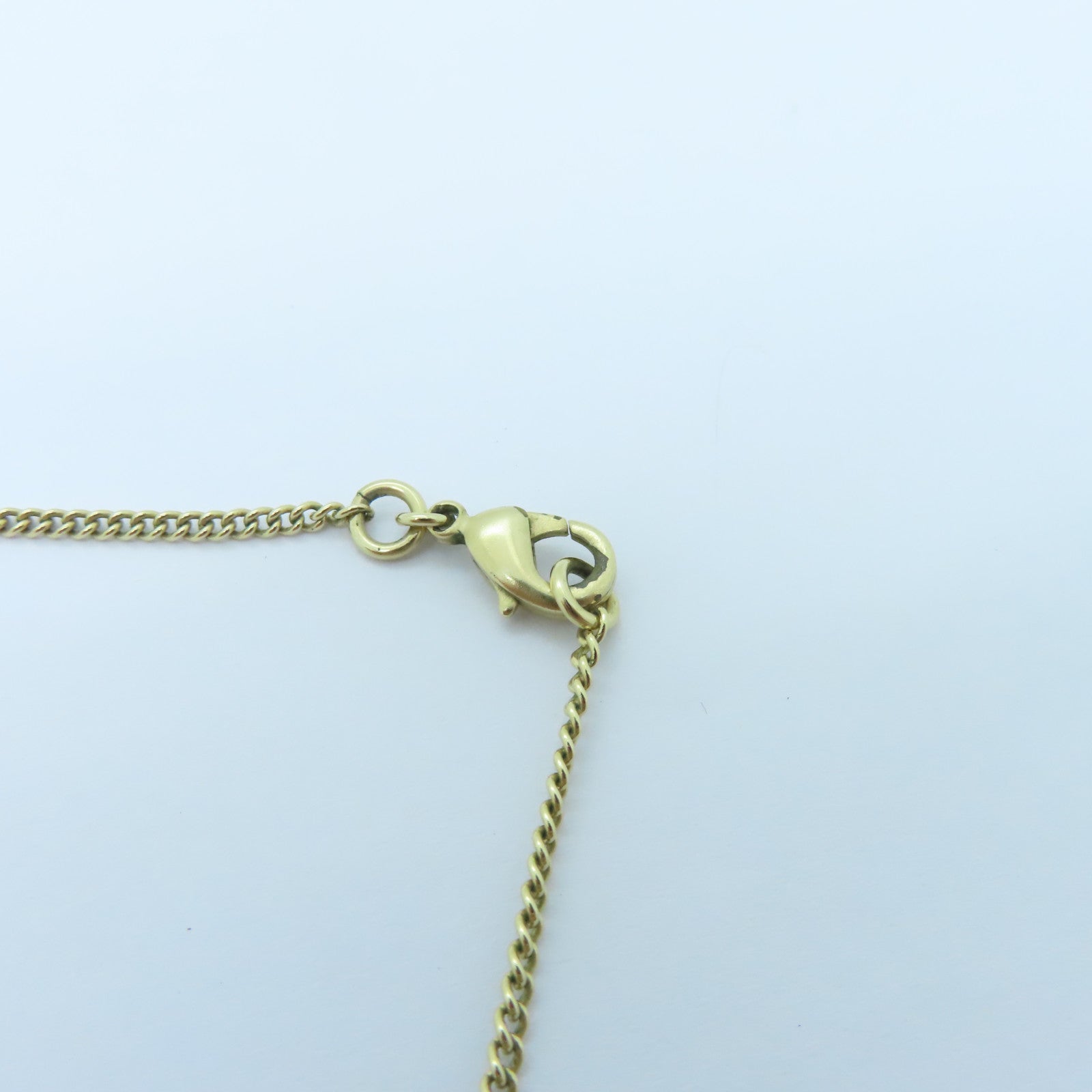 CHANEL Metal/PVC Necklace Gold/White