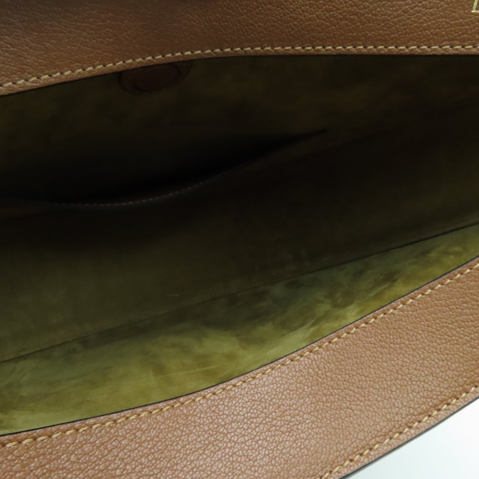 LOEWE 牛皮皮革Luna Bag金扣肩背袋啡色