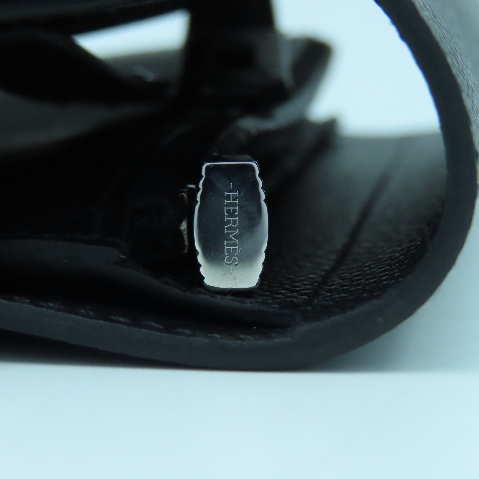 HERMES Veau Epsom皮革Kelly Depliant Wallet銀扣錢包經典黑
