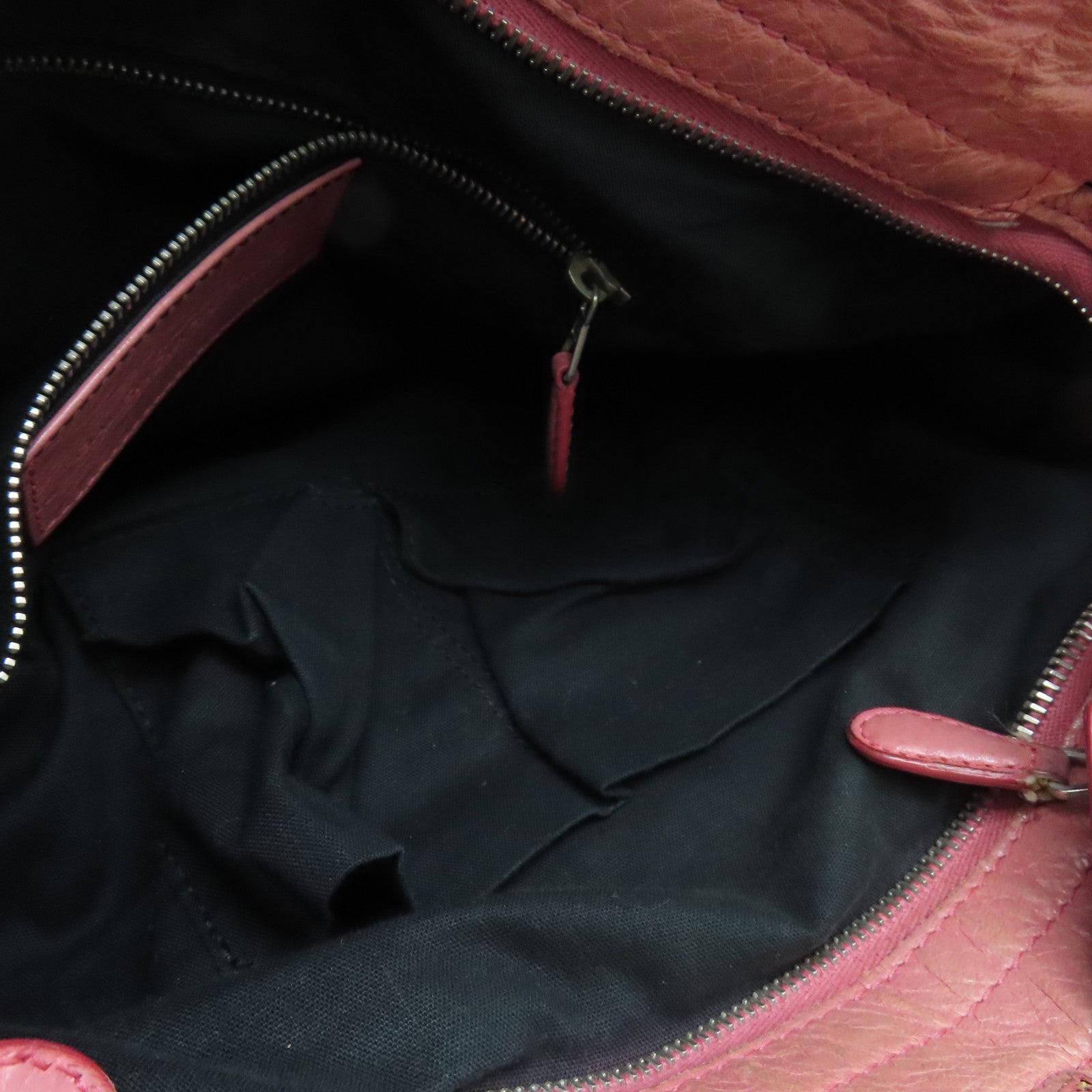BALENCIAGA 羊皮皮革Gaint Velo 2 Way Shoulder銀扣手挽肩背兩用袋粉紅色