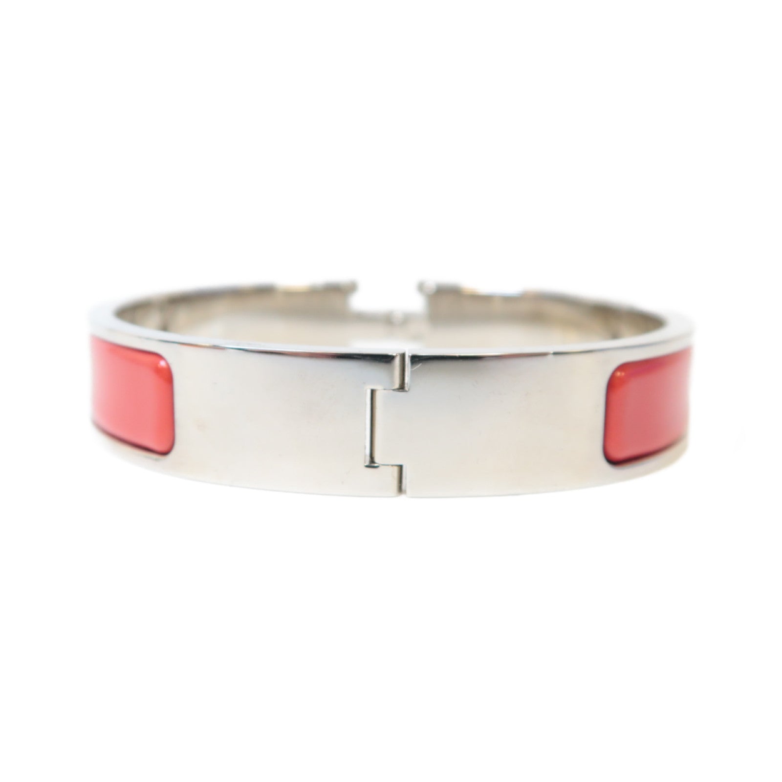 HERMES 金屬Clic H Bracelet手鐲紅色
