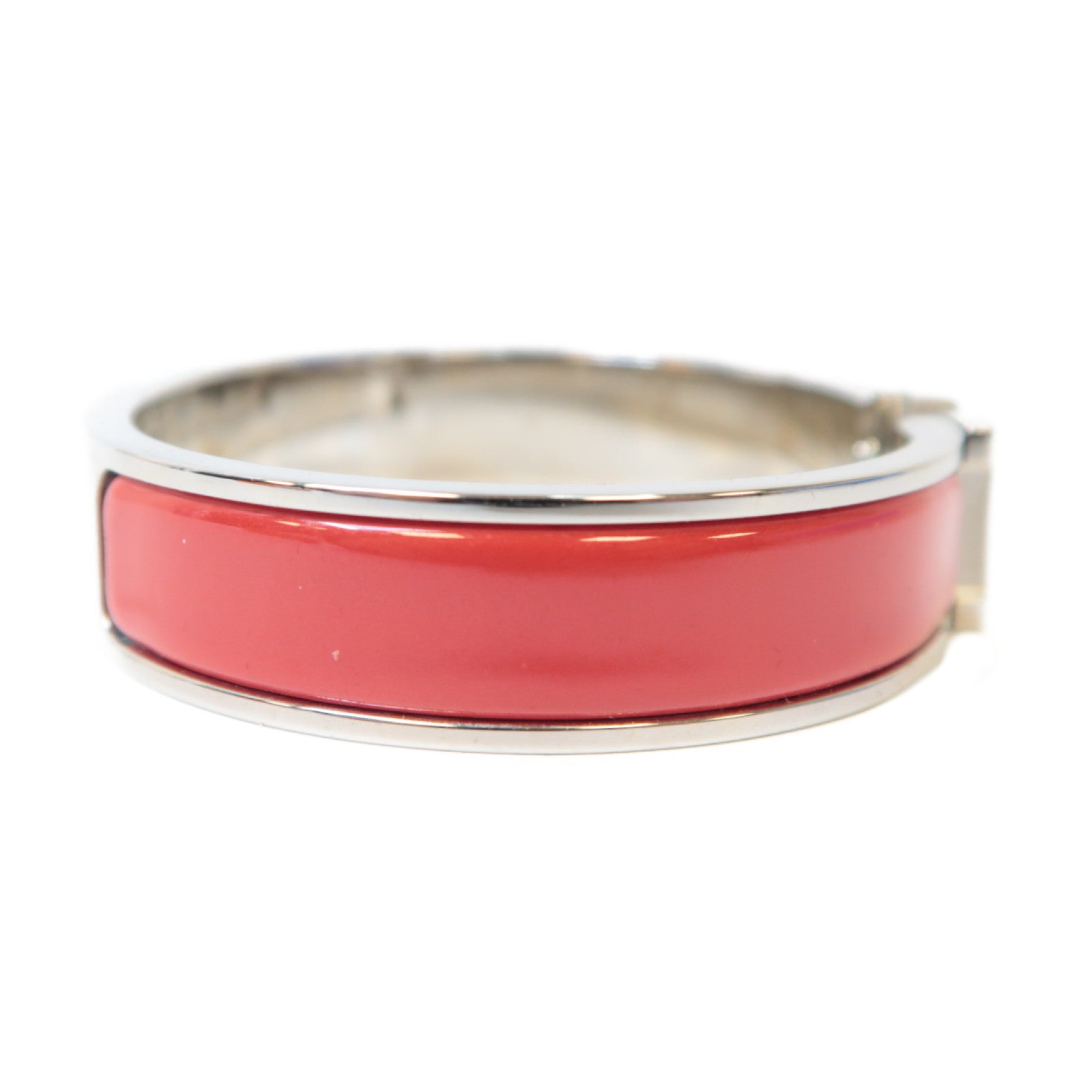 HERMES 金屬Clic H Bracelet手鐲紅色