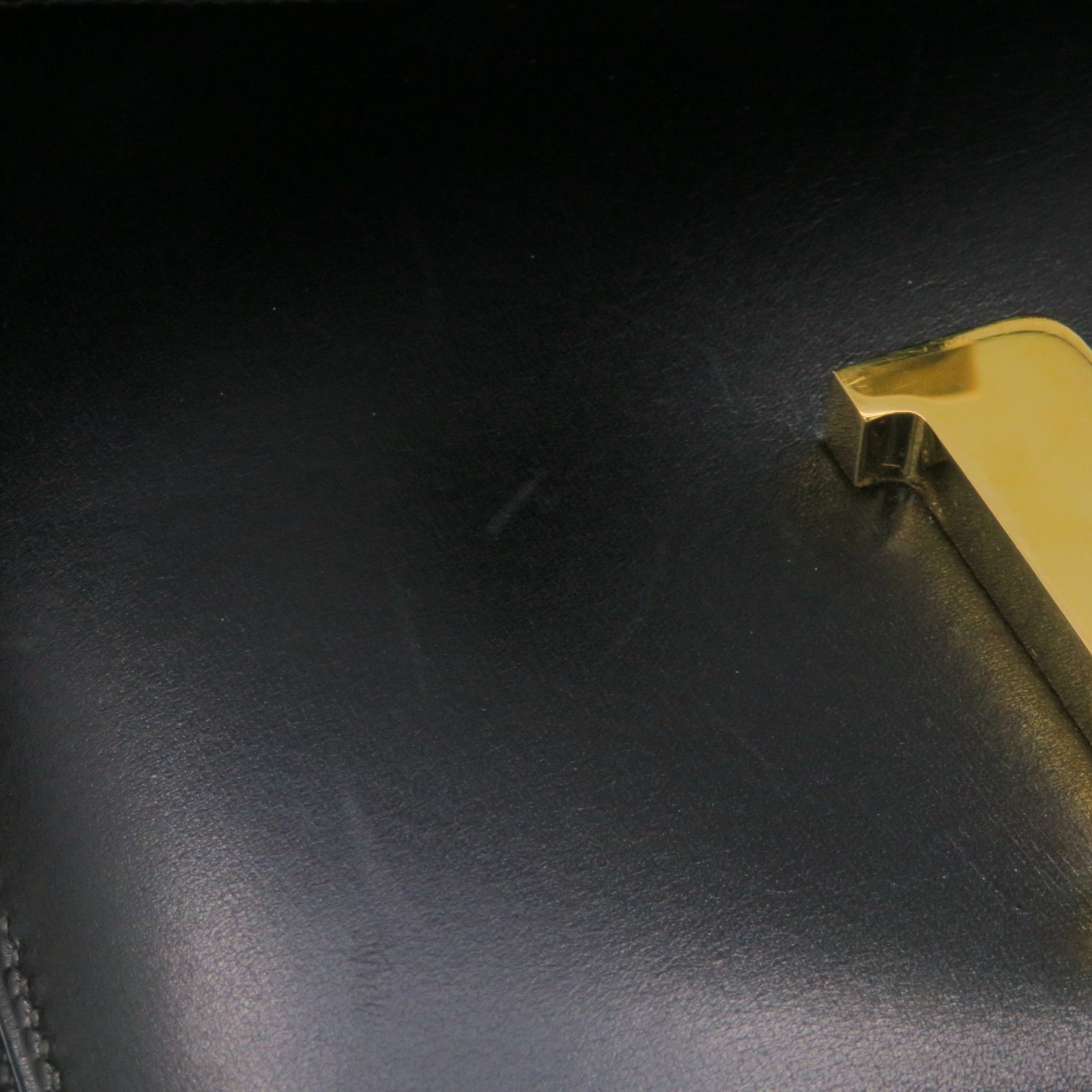 HERMES [Sharp Discount] Box Calf Leather Constance 24 Gold