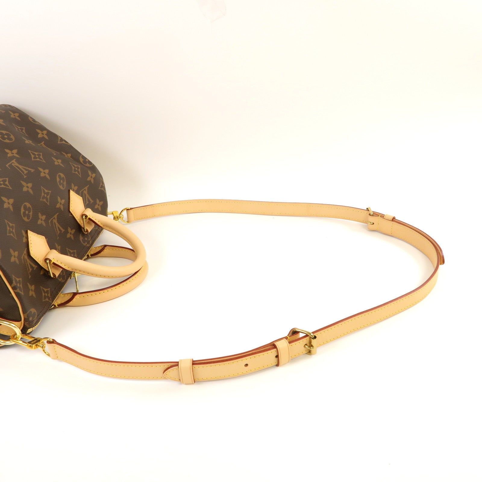 LOUIS VUITTON Monogram Speedy Bandouliere 25金扣手挽肩背兩用袋啡色
