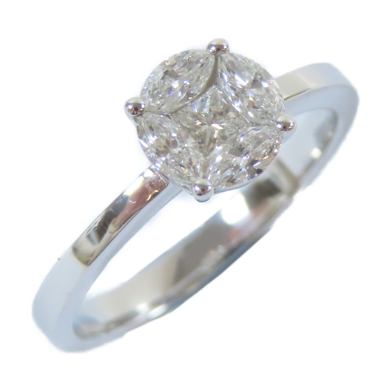 JEWELRY 18K白金Diamond Ring0.11ct/0.33ct鑽石戒指US#6