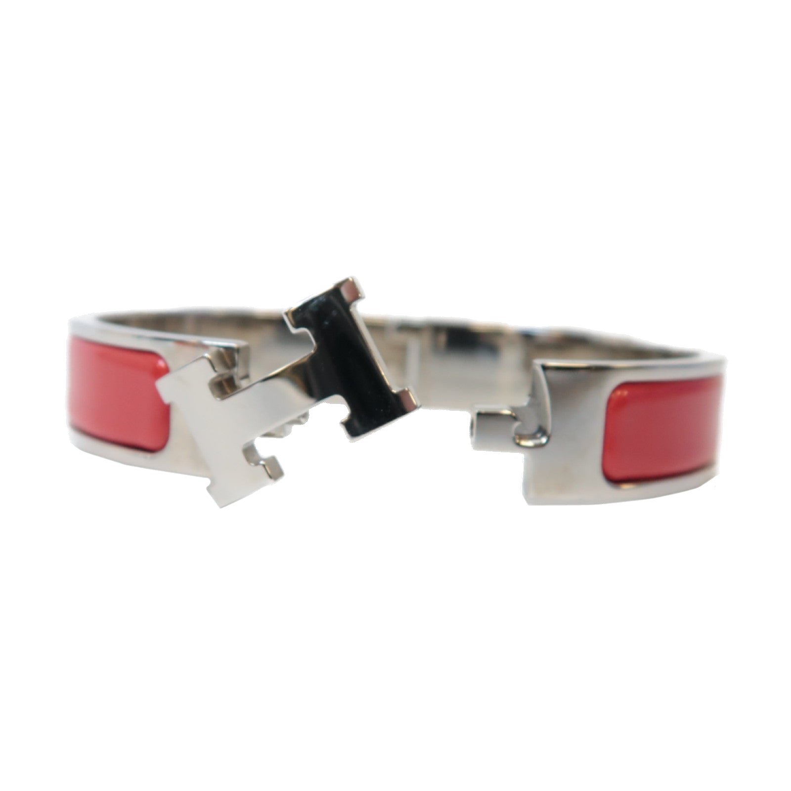 HERMES 金屬Clic H Bracelet手鐲紅色