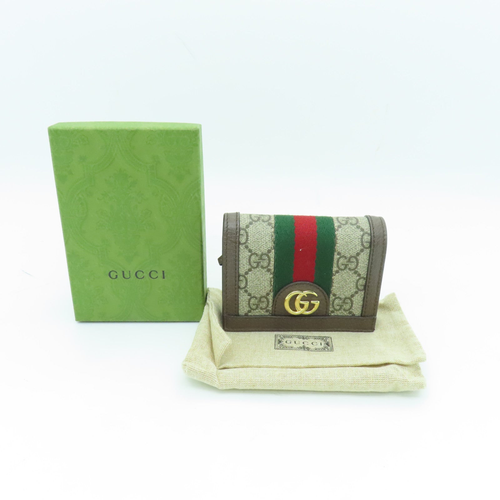 GUCCI 塗層帆布Ophidia Wallet金扣錢包