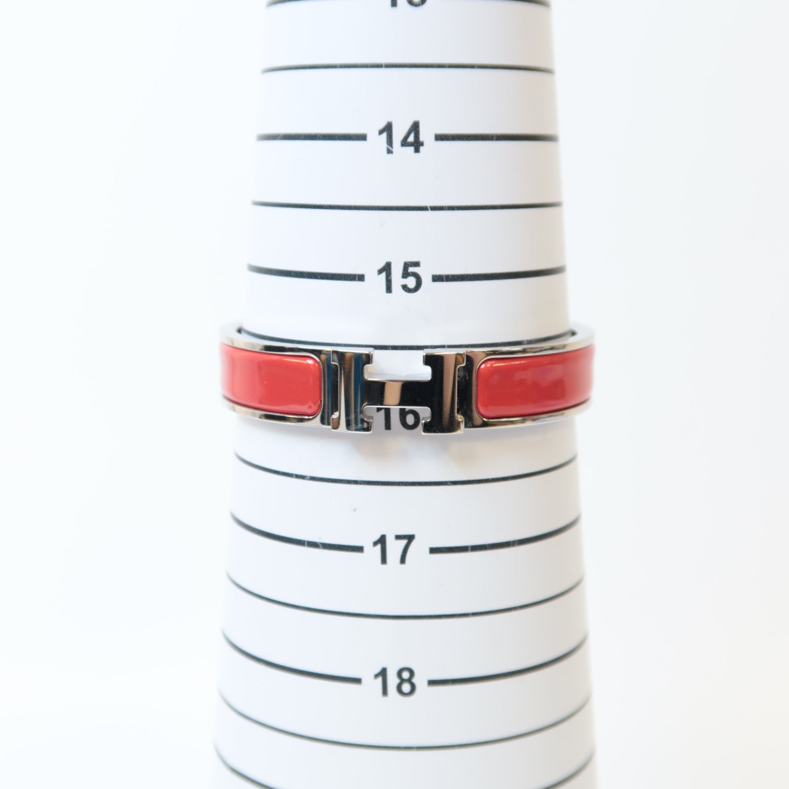 HERMES 金屬Clic H Bracelet手鐲紅色