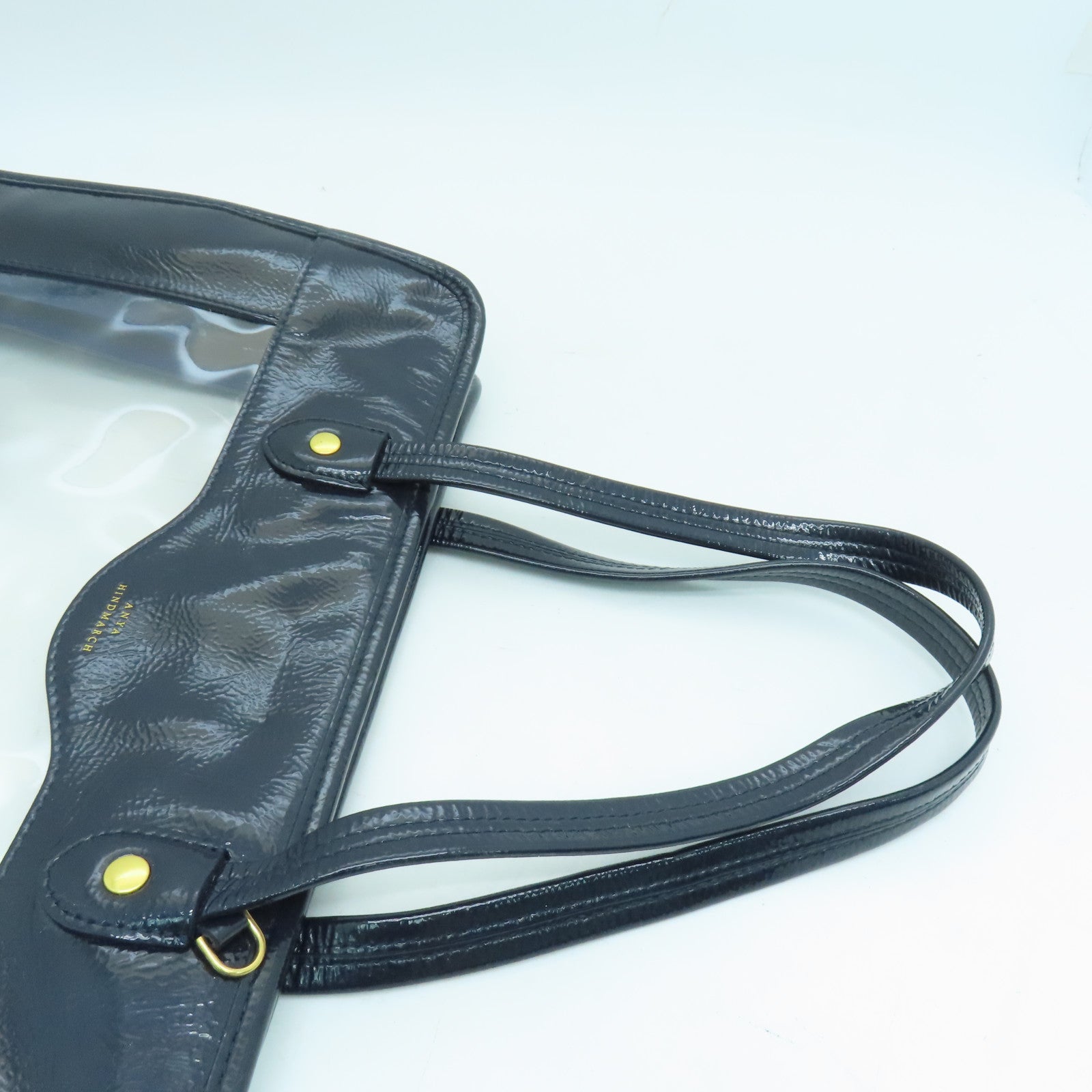 Anya Hindmarch PVC Eyes Rainy Day Tote Bag金扣手挽袋藍色