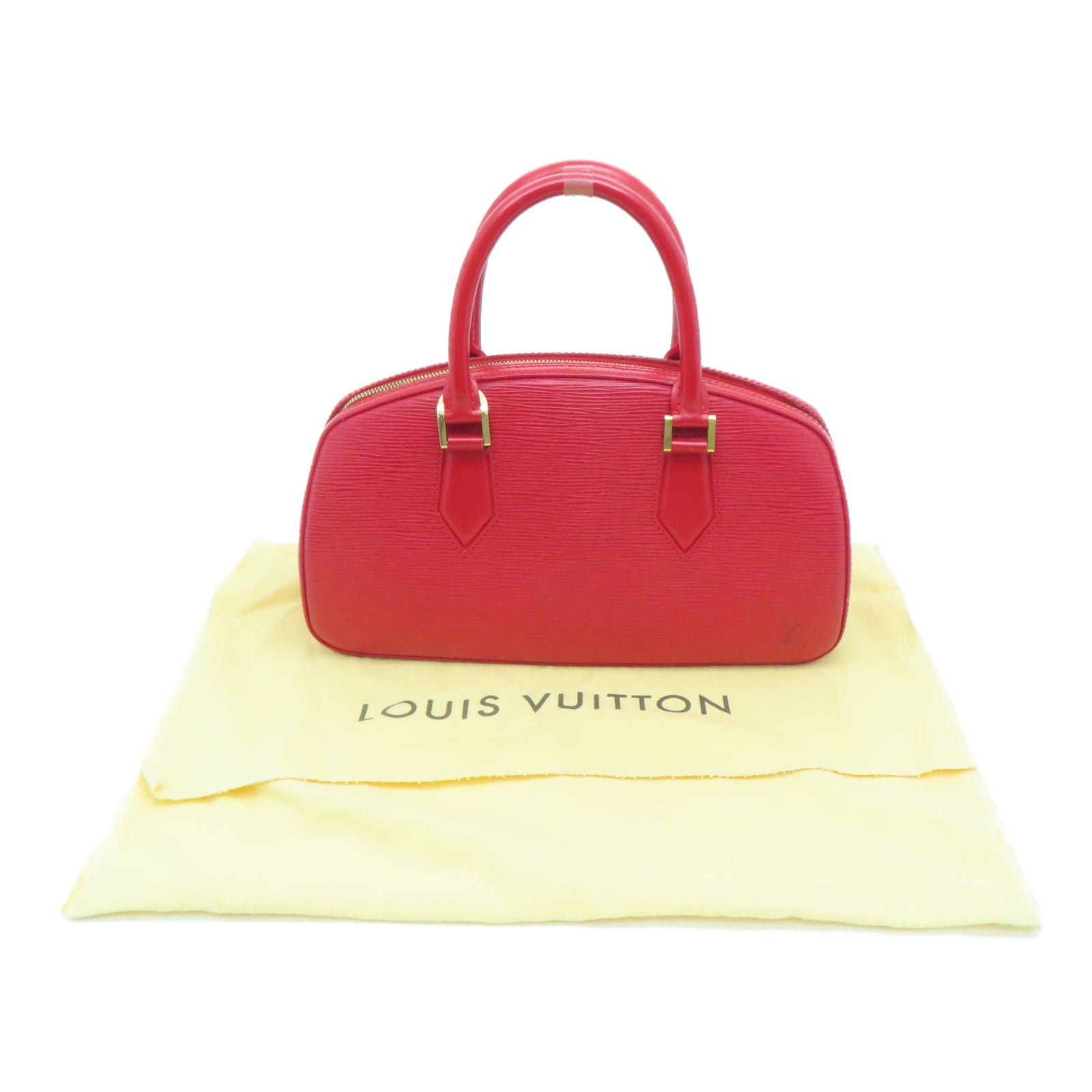 LOUIS VUITTON Epi皮革Jasmin金扣手挽袋红色